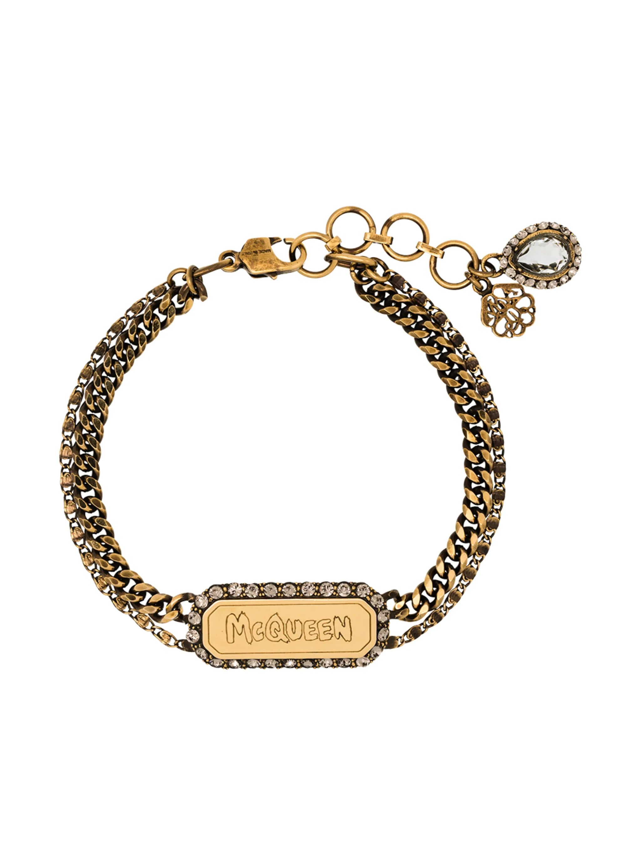 Graffiti crystal-embellished bracelet