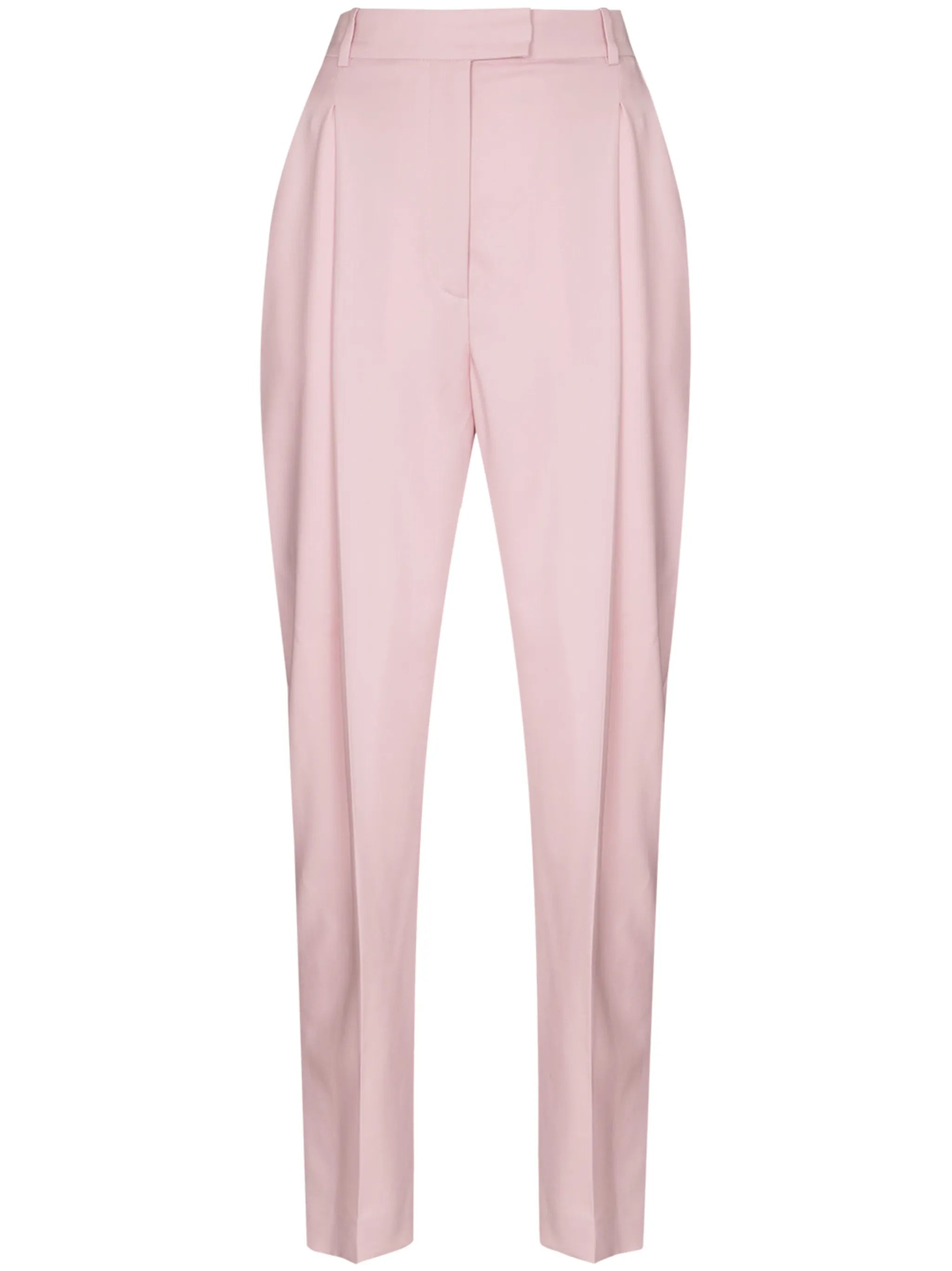 pleat detail tapered trousers