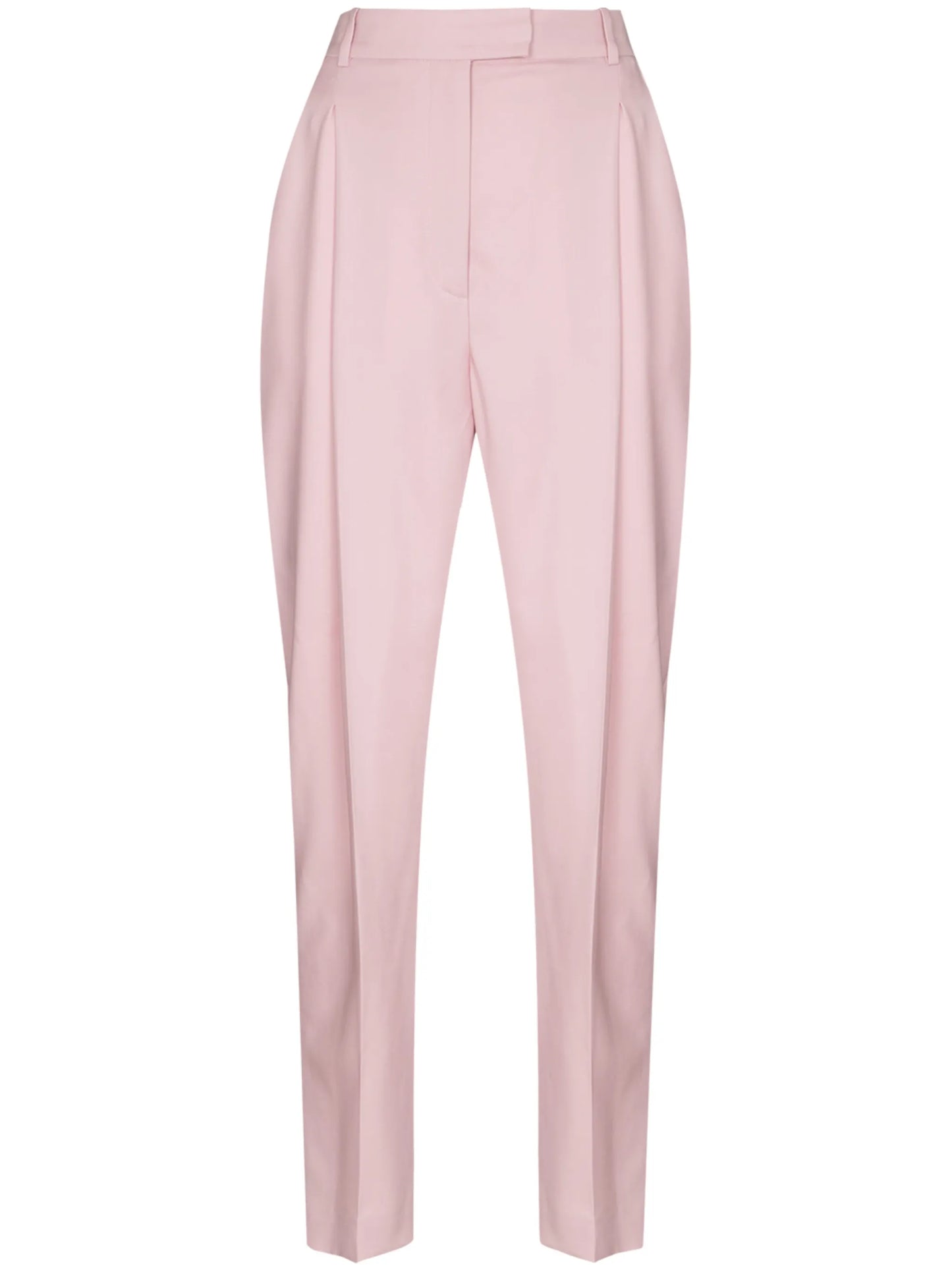 pleat detail tapered trousers