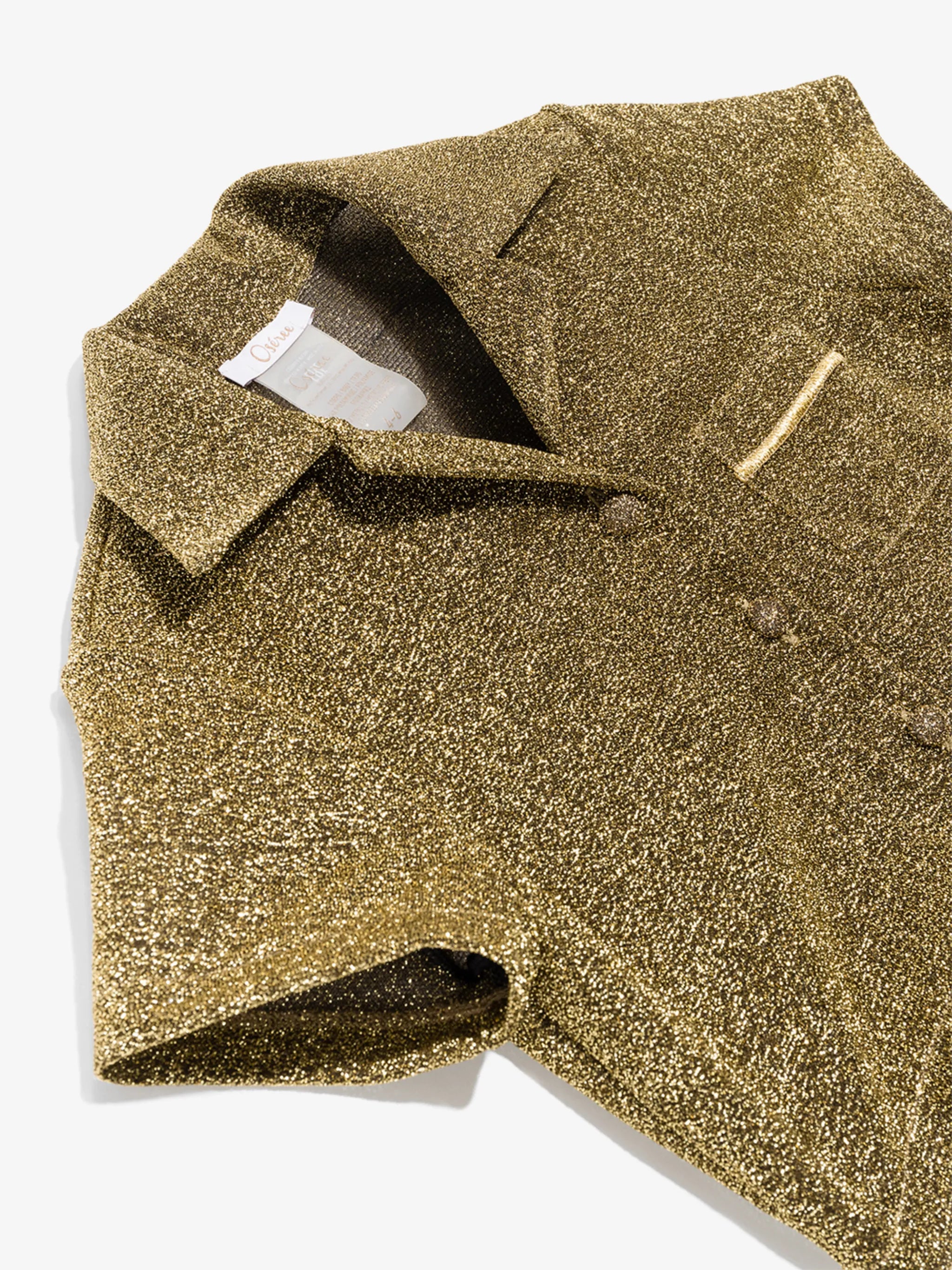lurex glittered short-sleeve shirt