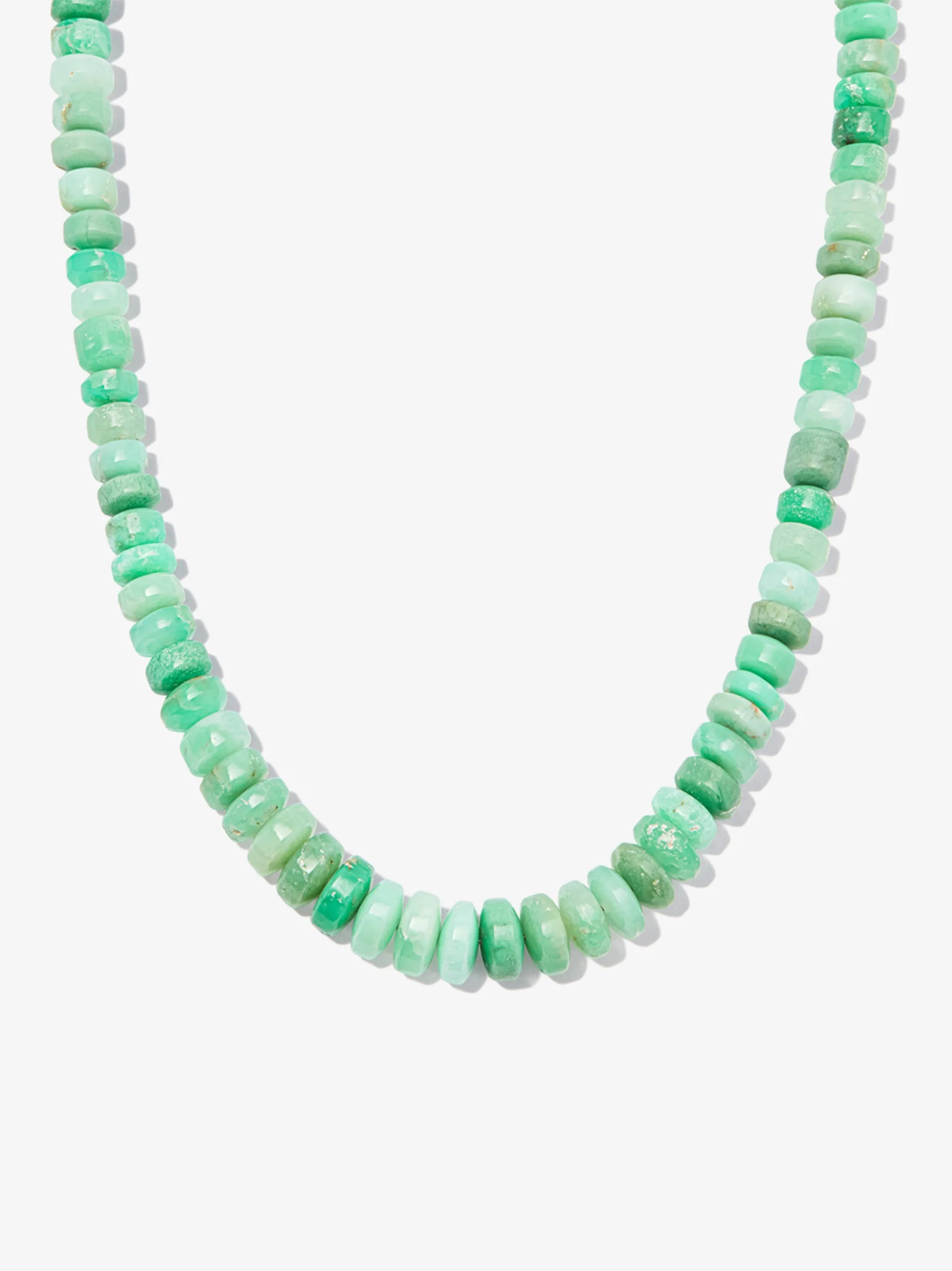 14kt yellow gold chrysoprase necklace