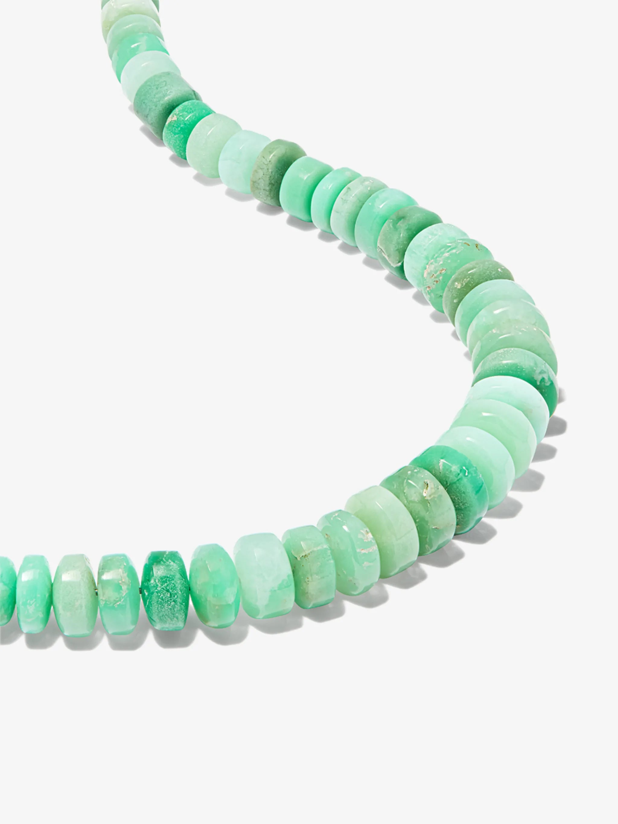 14kt yellow gold chrysoprase necklace
