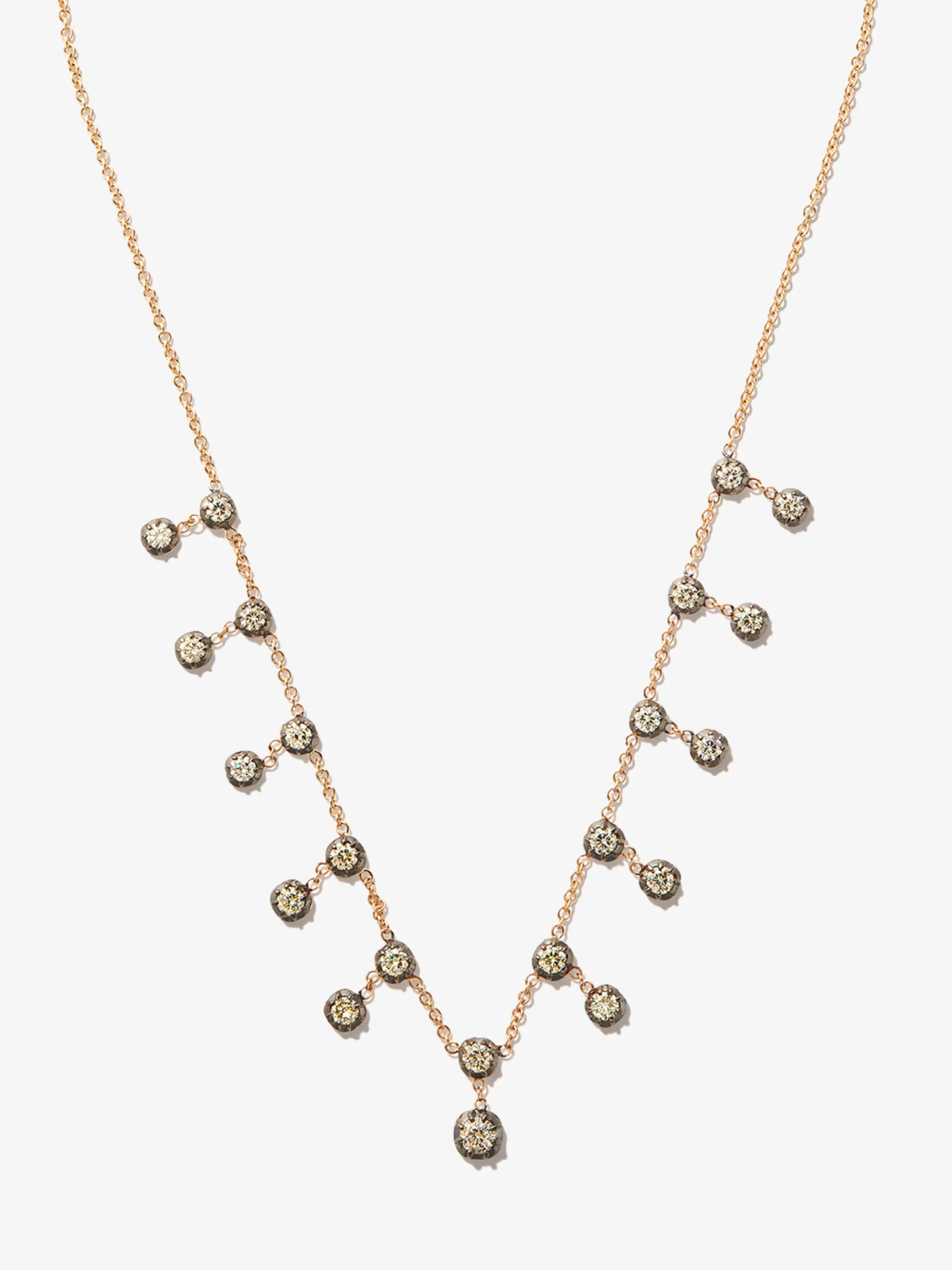 14kt yellow gold Sophia diamond necklace