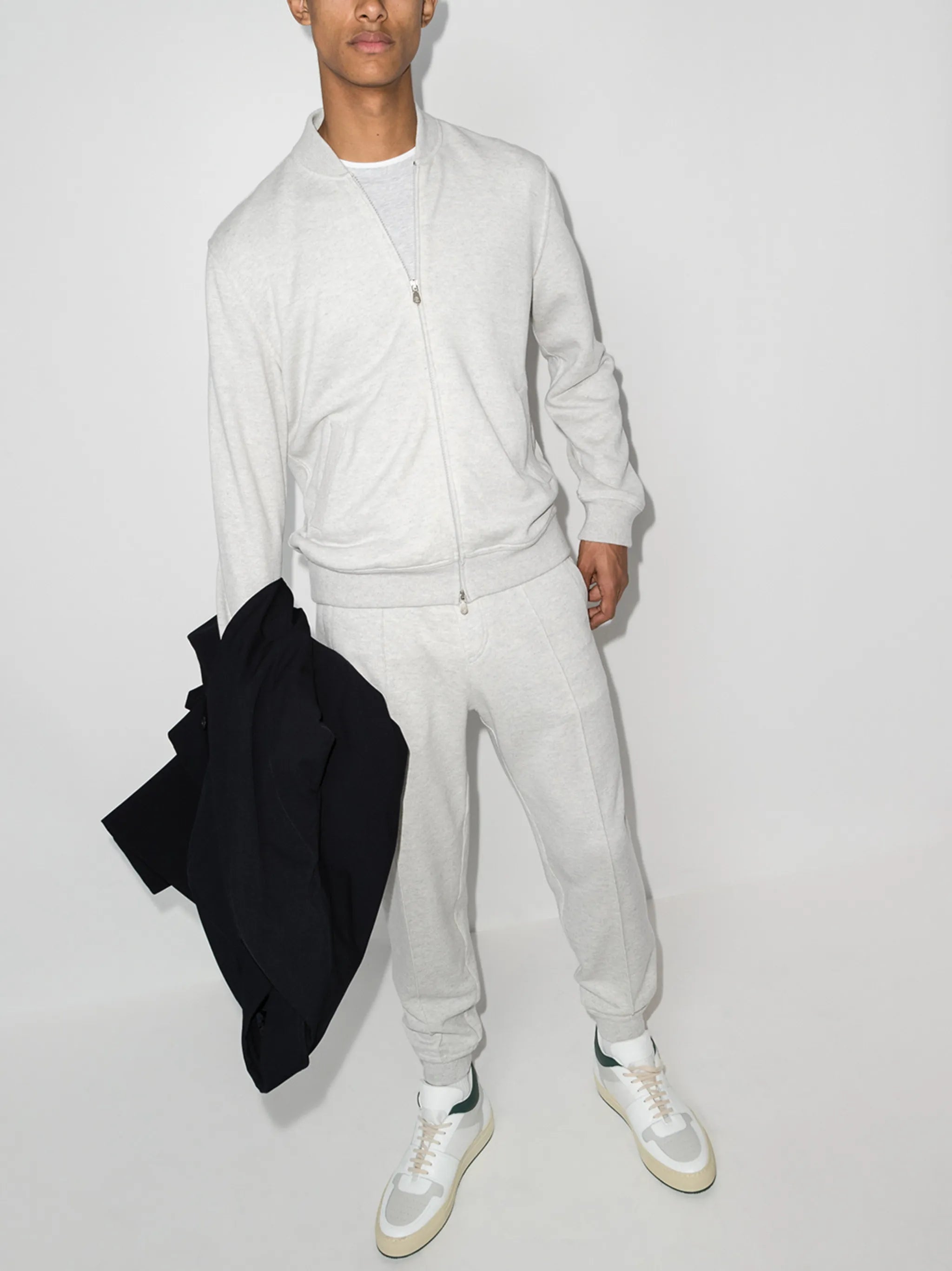 zip-up cashmere cardigan