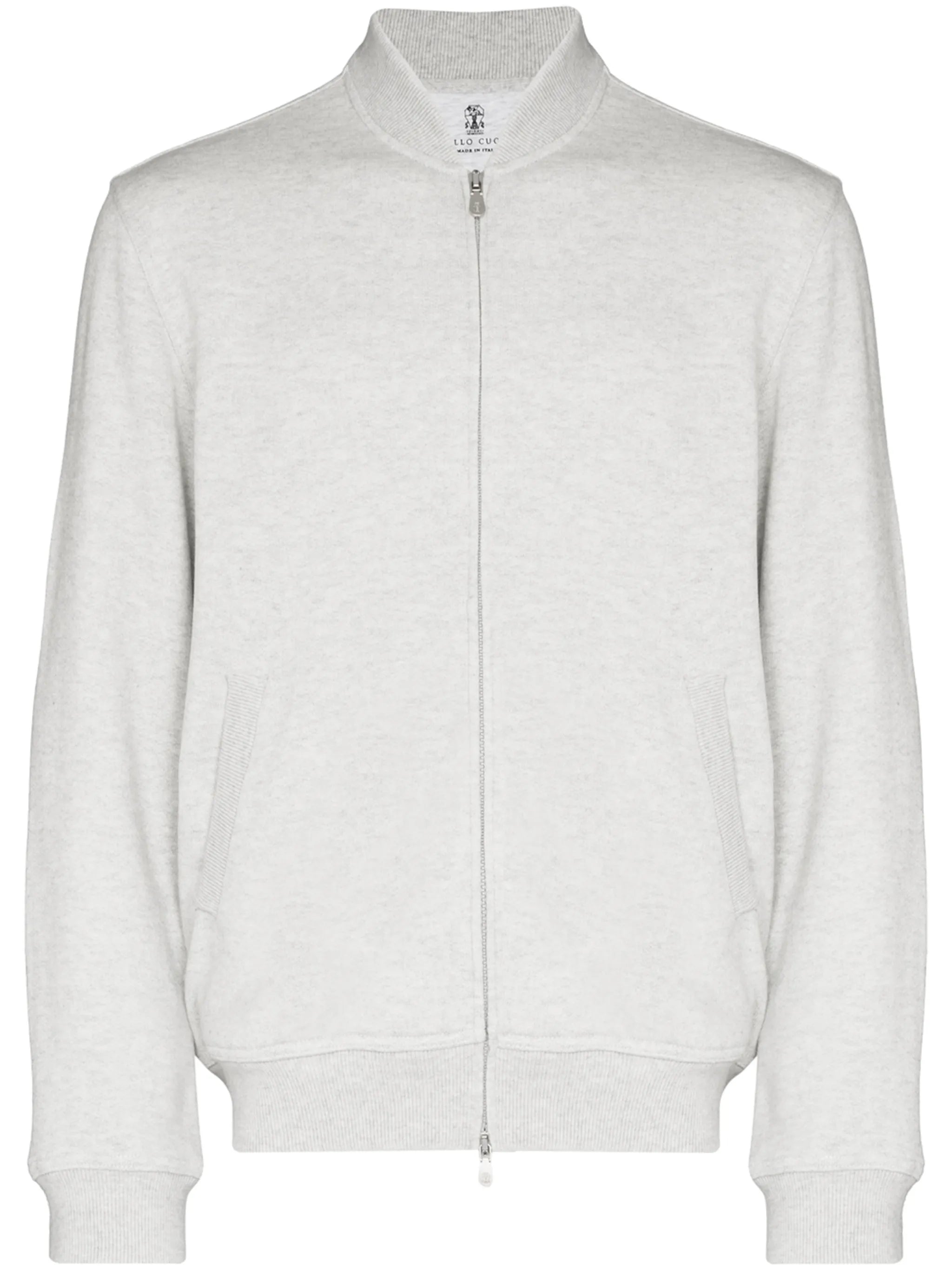 zip-up cashmere cardigan