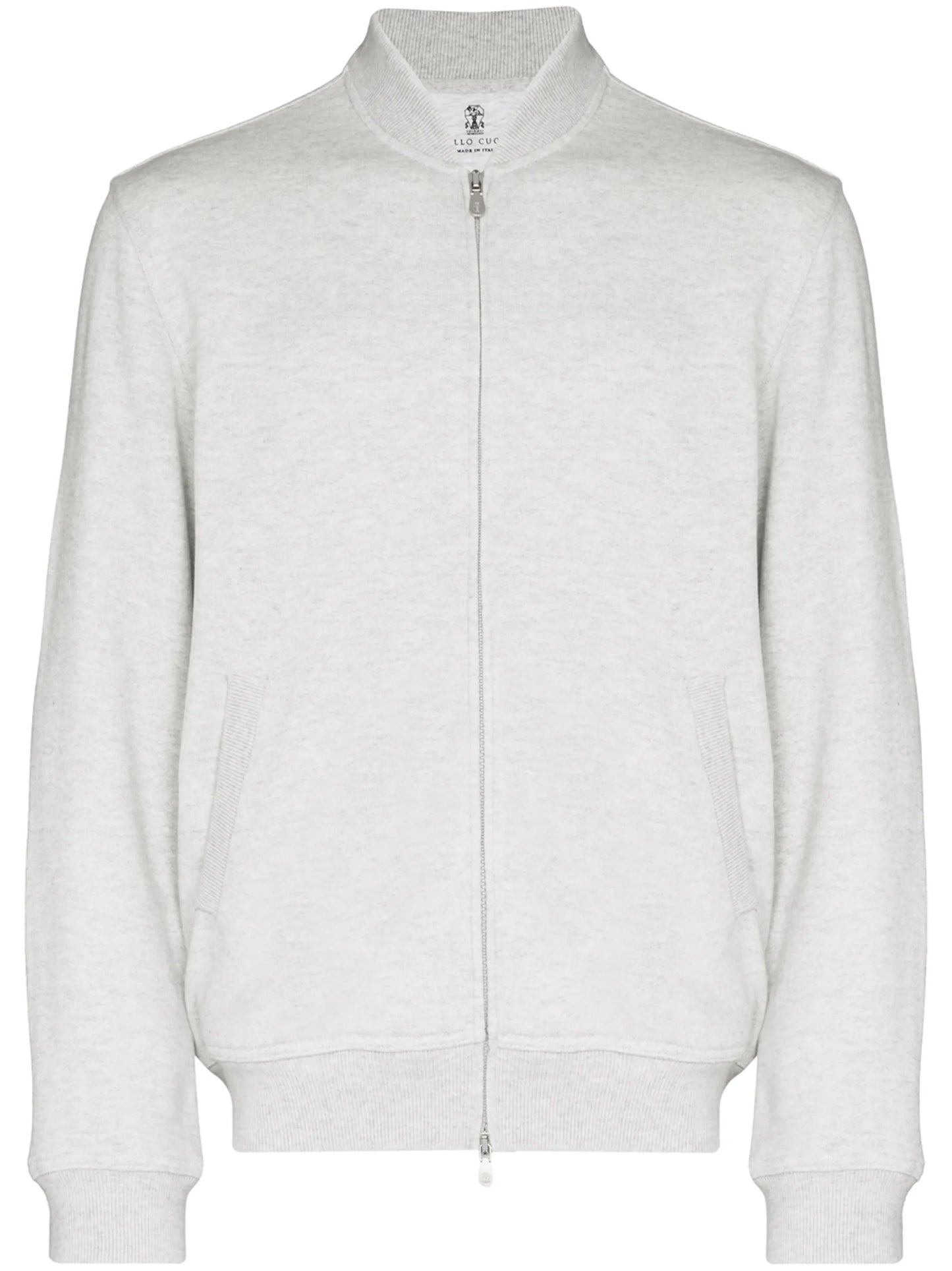 zip-up cashmere cardigan