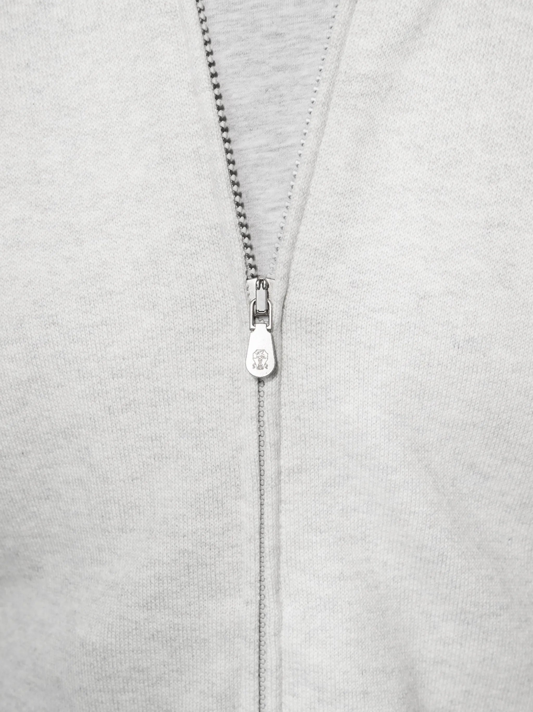 zip-up cashmere cardigan
