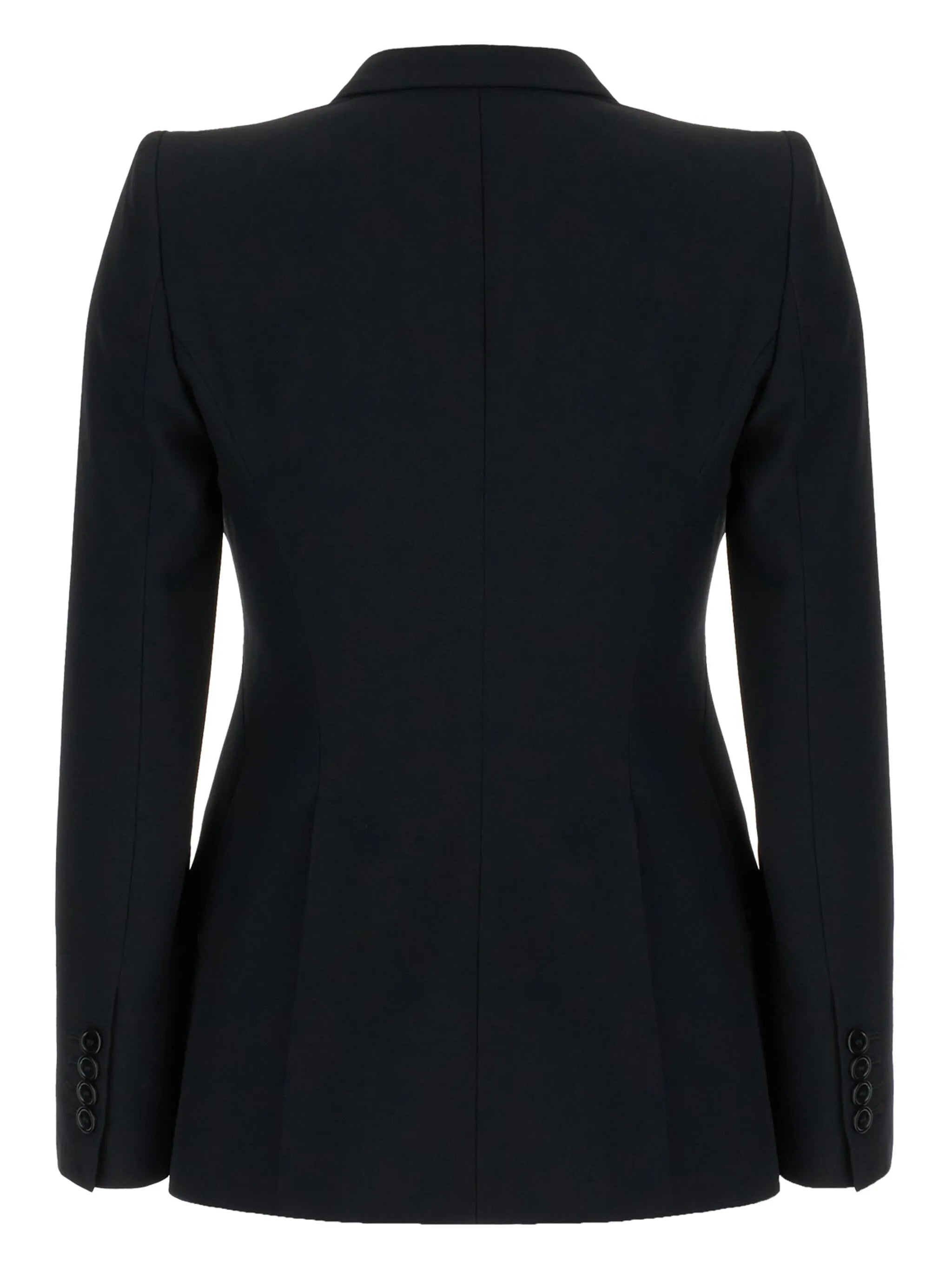 peak-lapel single-breasted blazer
