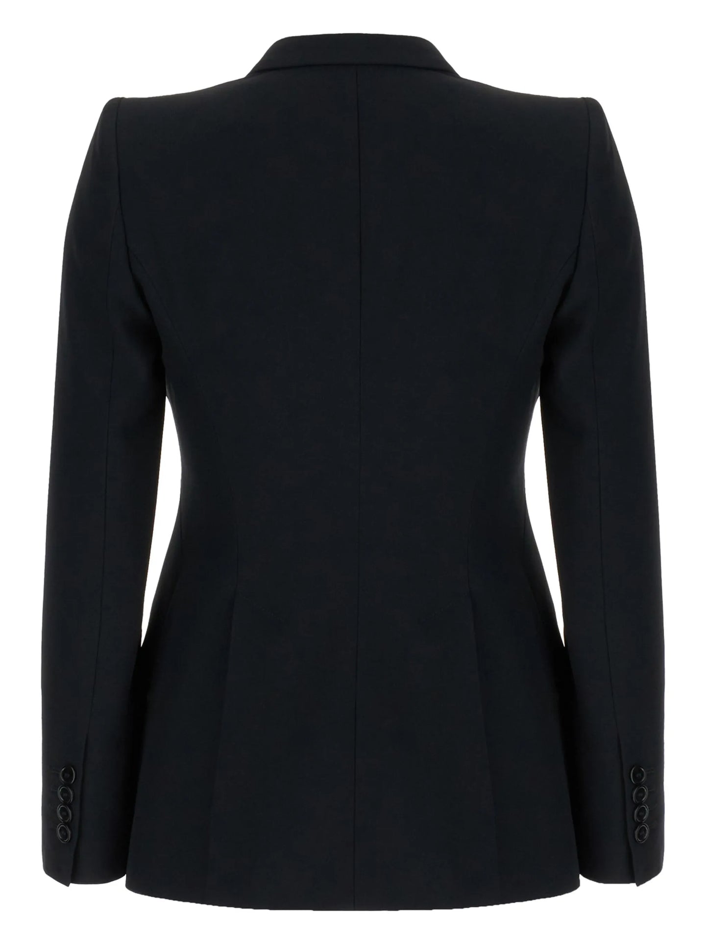 peak-lapel single-breasted blazer