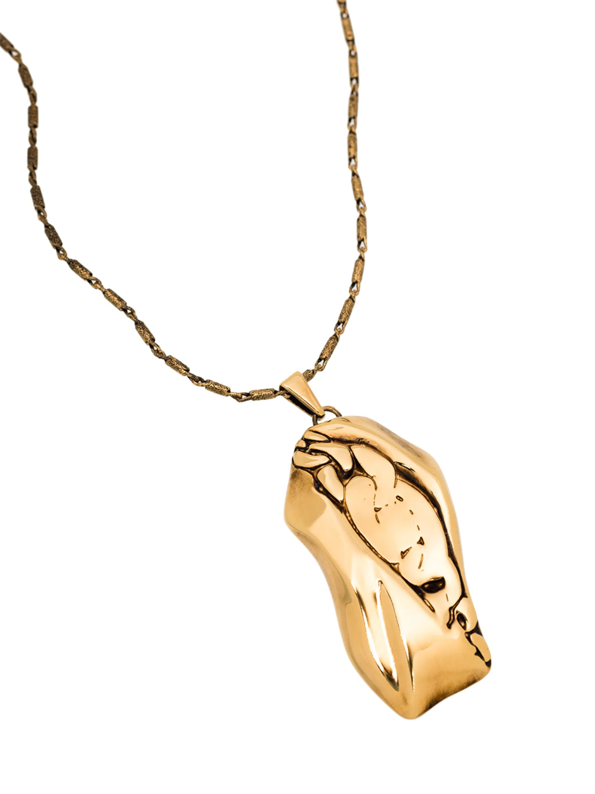 Molten pendant necklace