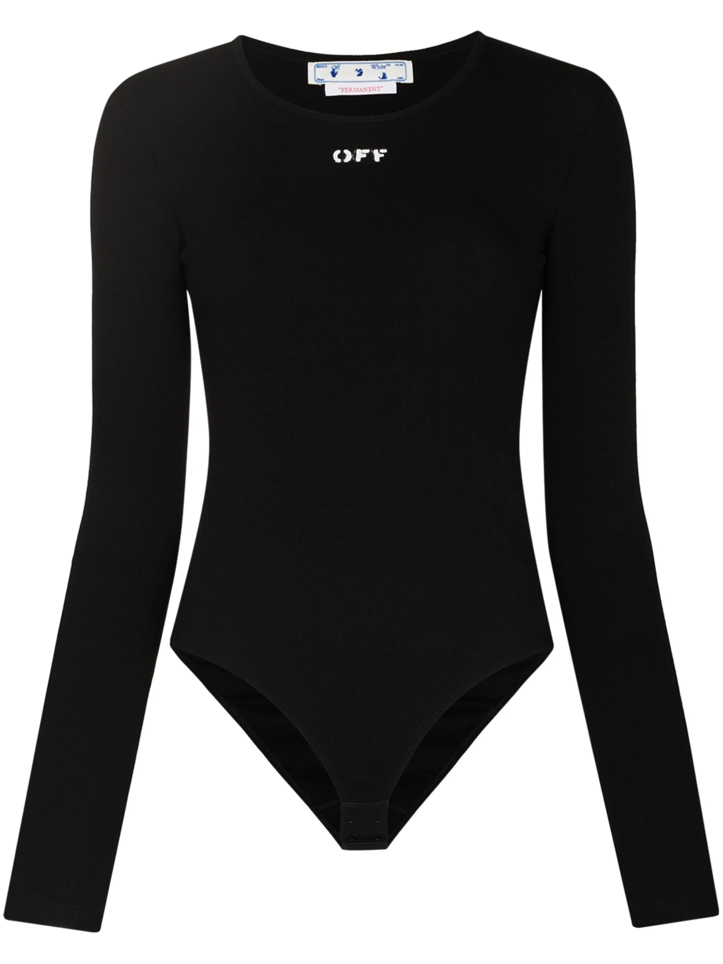logo print long-sleeve bodysuit
