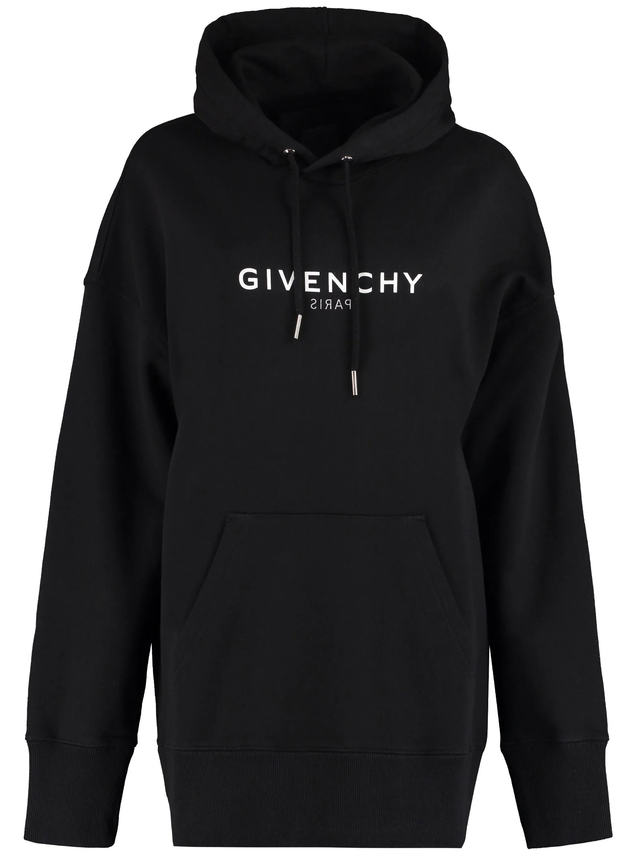 logo-print drop-shoulder hoodie