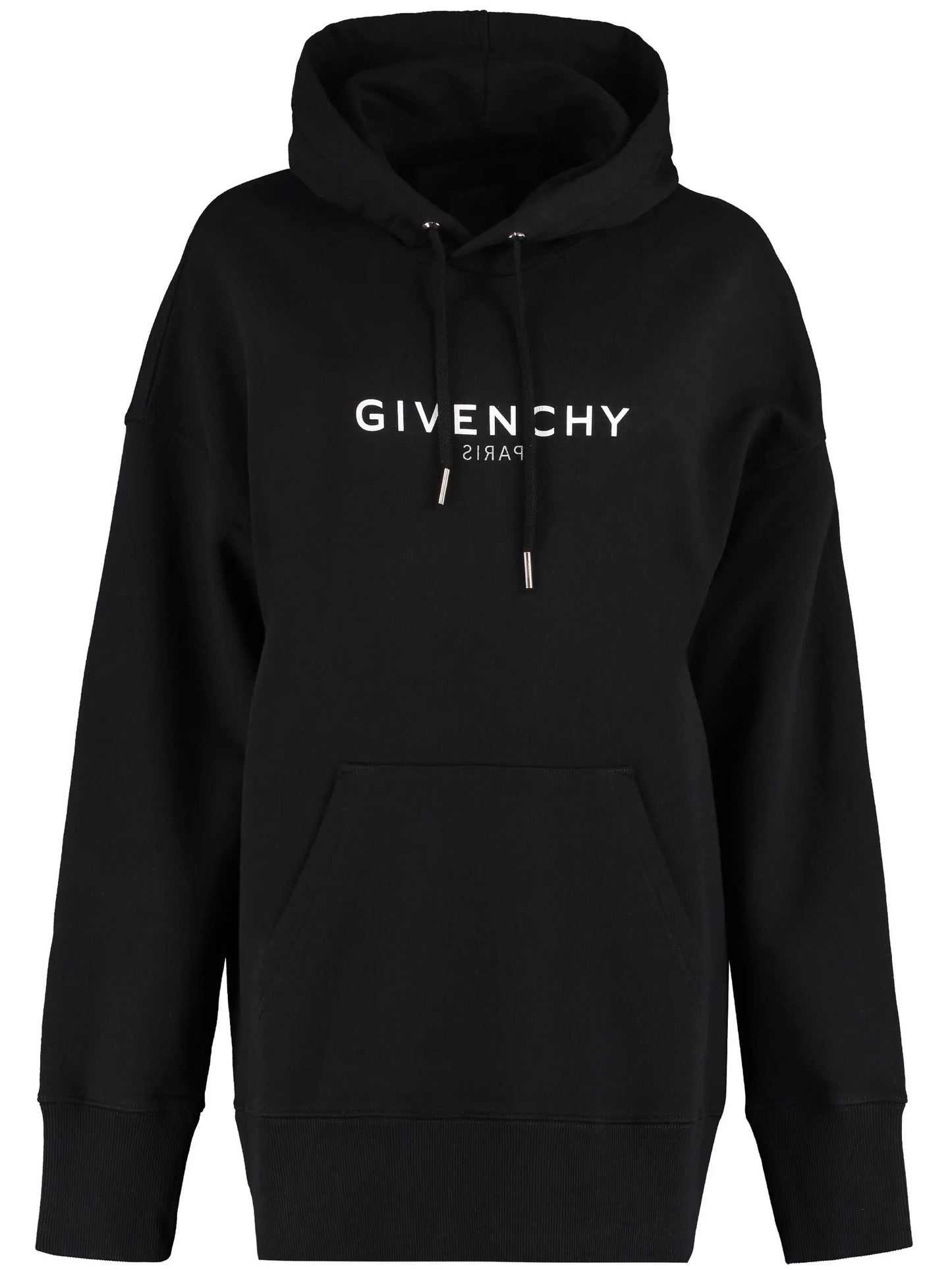 logo-print drop-shoulder hoodie
