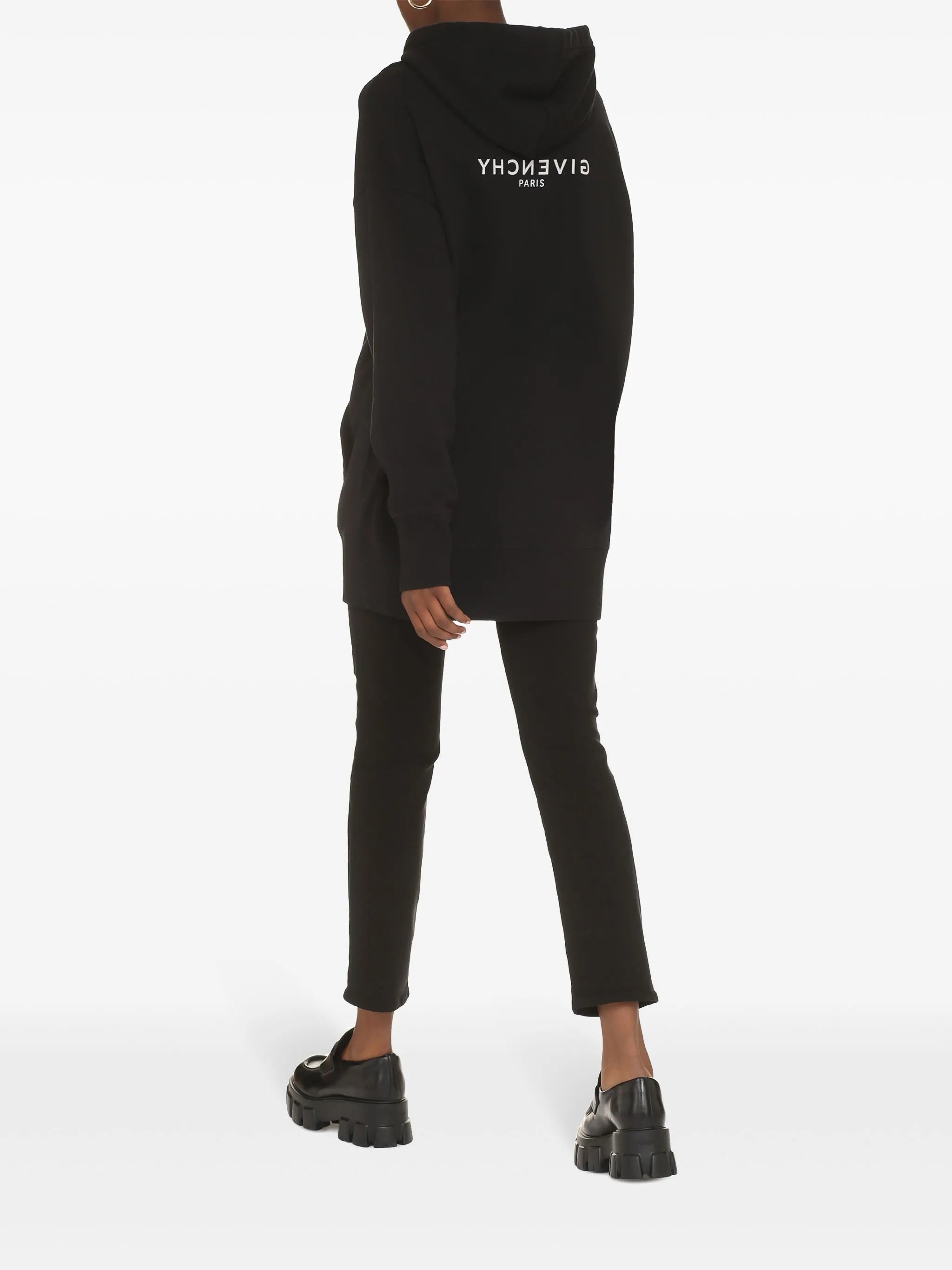 logo-print drop-shoulder hoodie