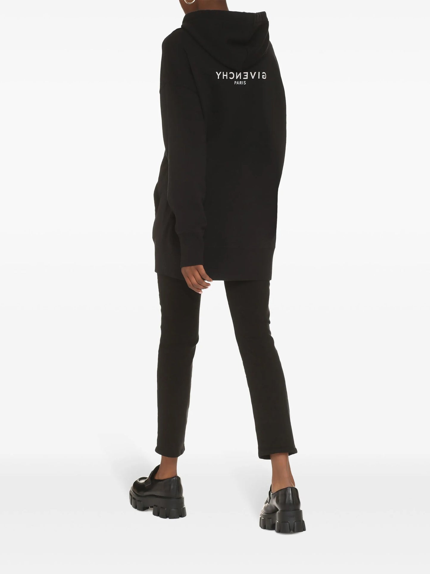logo-print drop-shoulder hoodie