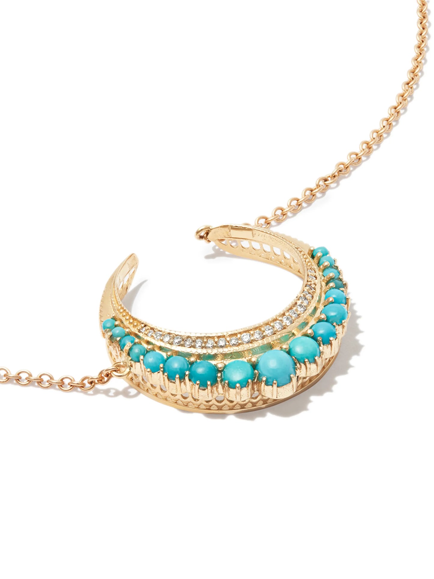 small 14kt yellow gold Crescent Moon necklace