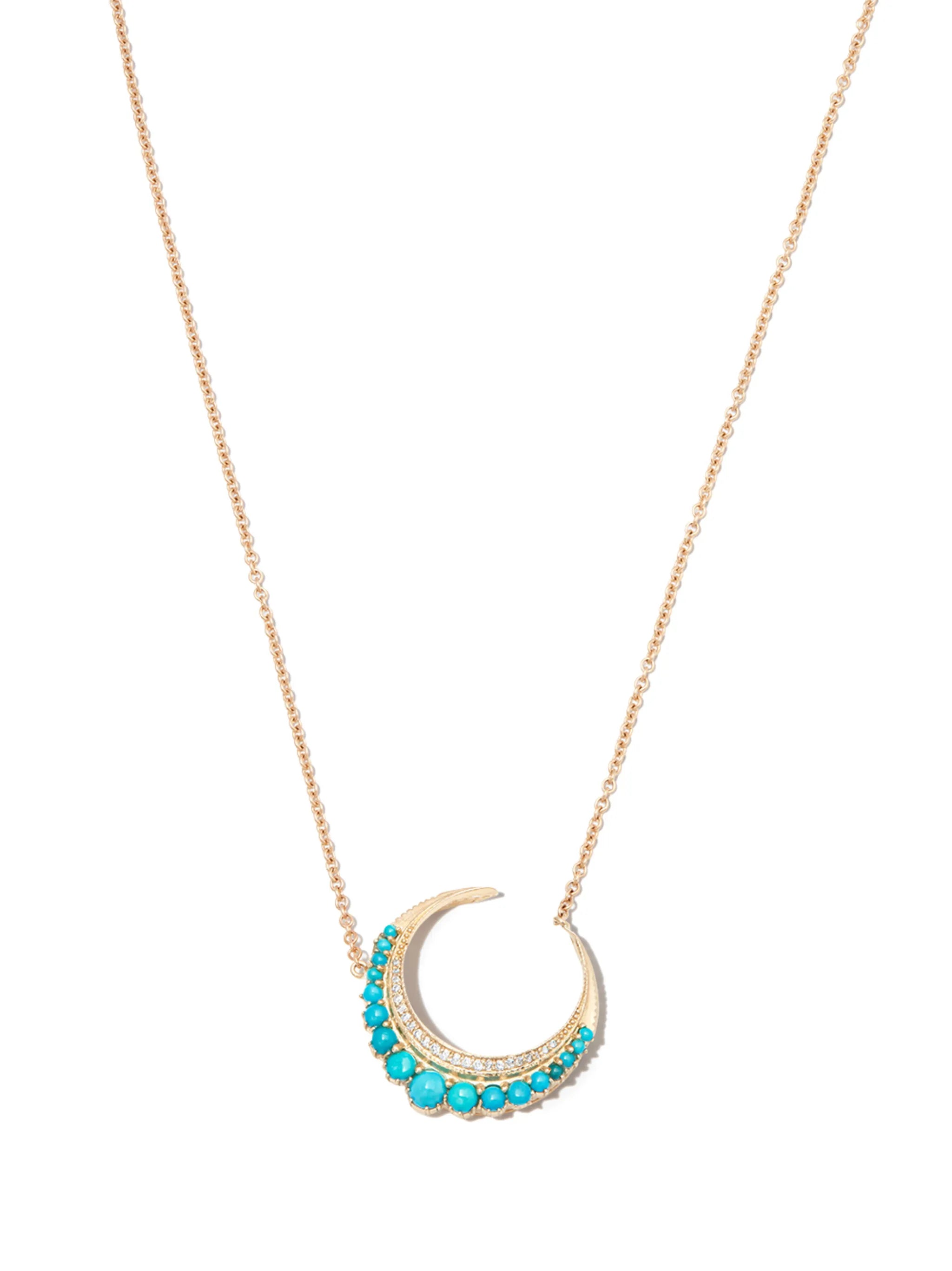 small 14kt yellow gold Crescent Moon necklace