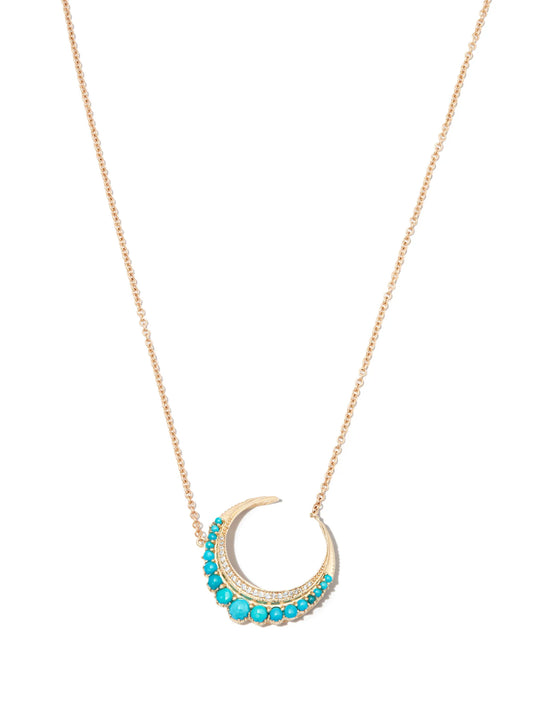small 14kt yellow gold Crescent Moon necklace
