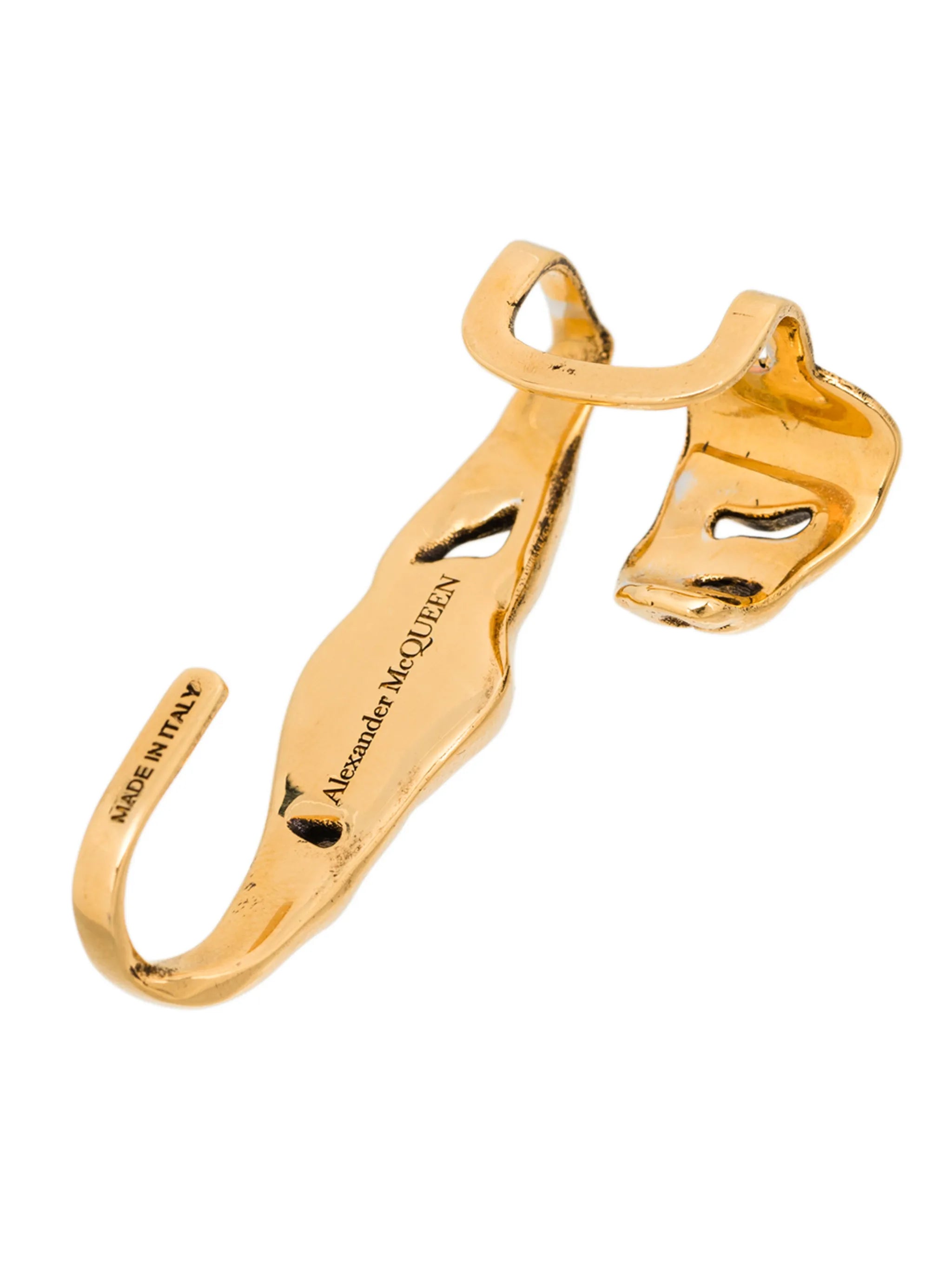 Crushed Chain ear cuff