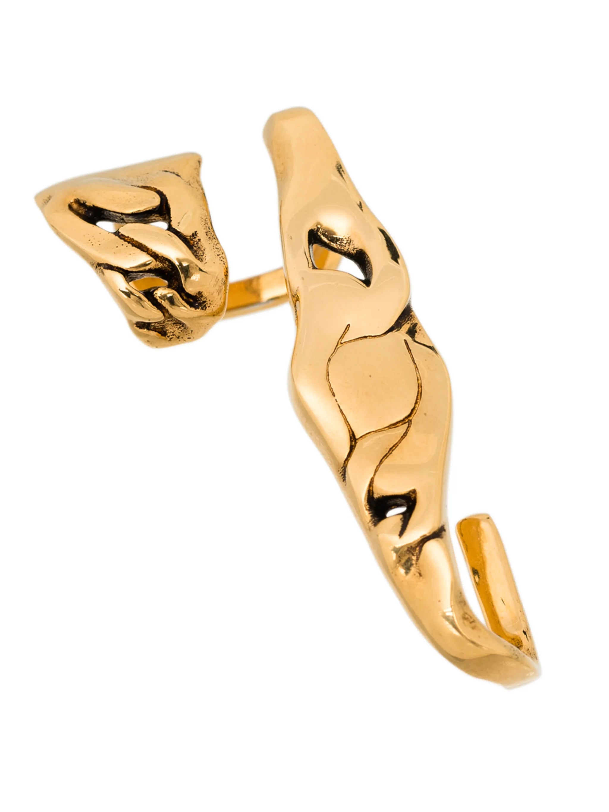 Crushed Chain ear cuff