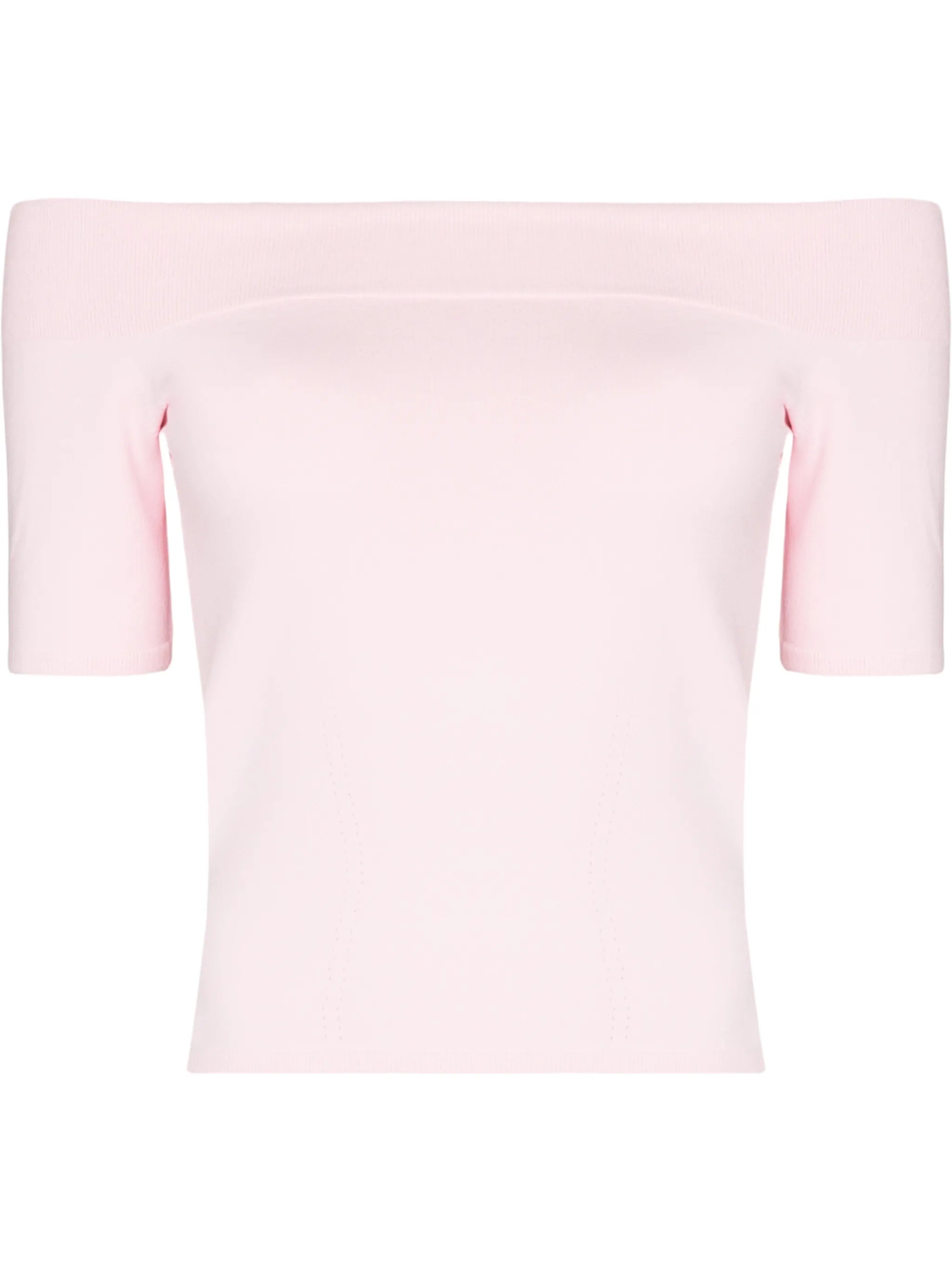 off-shoulder T-shirt