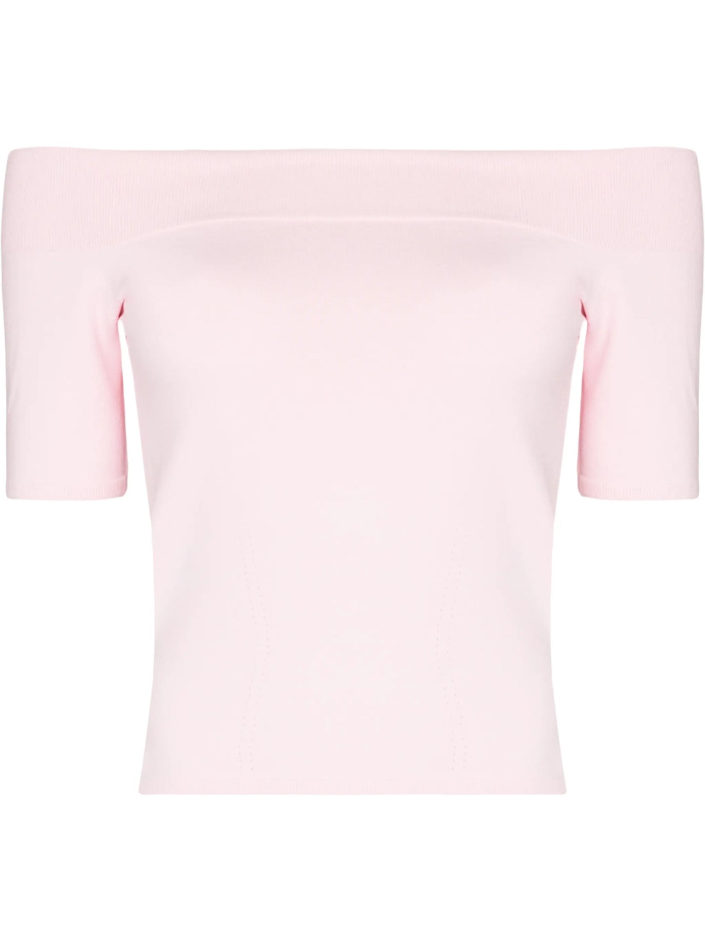 off-shoulder T-shirt