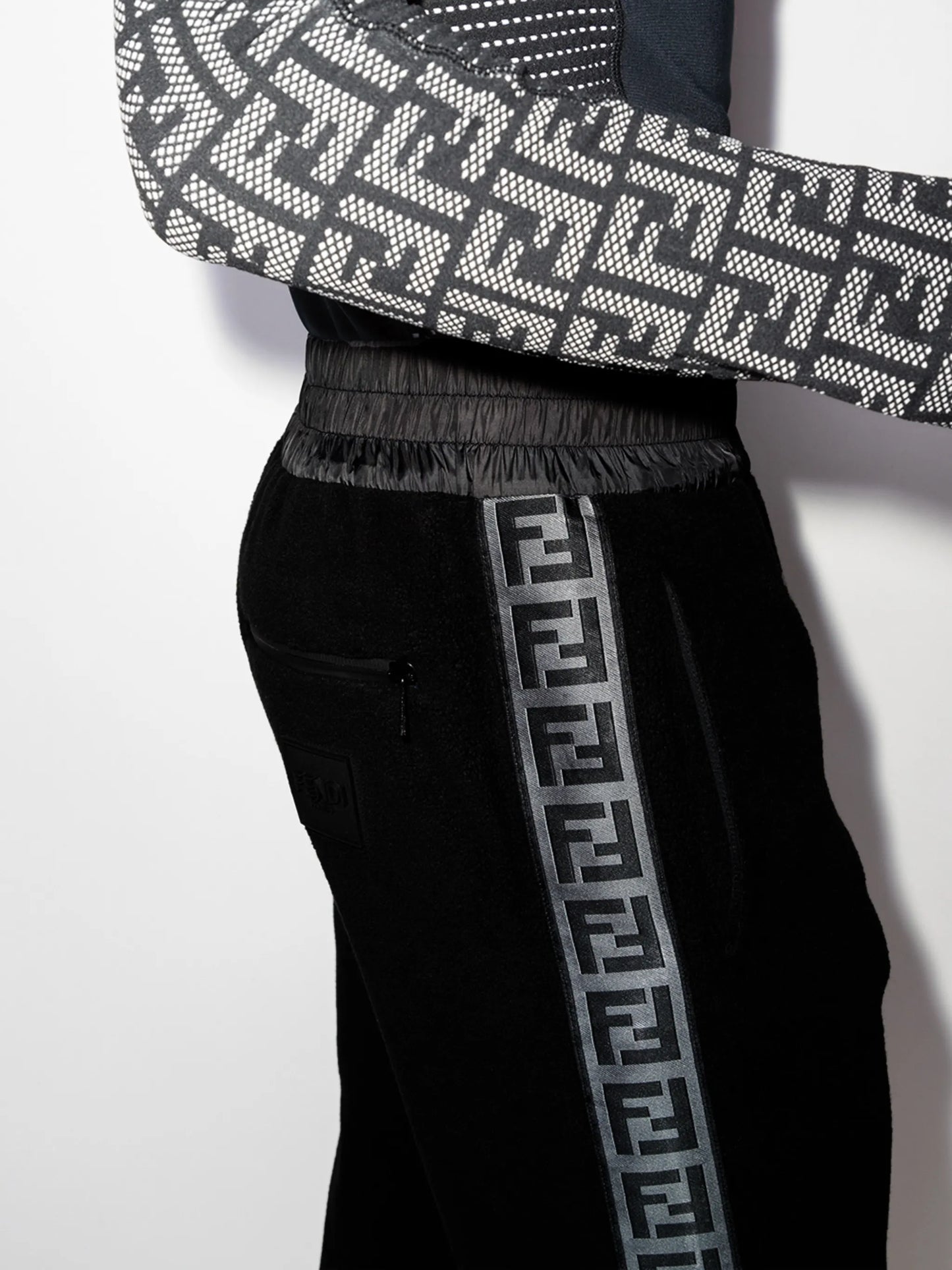 logo-tape ski track pants