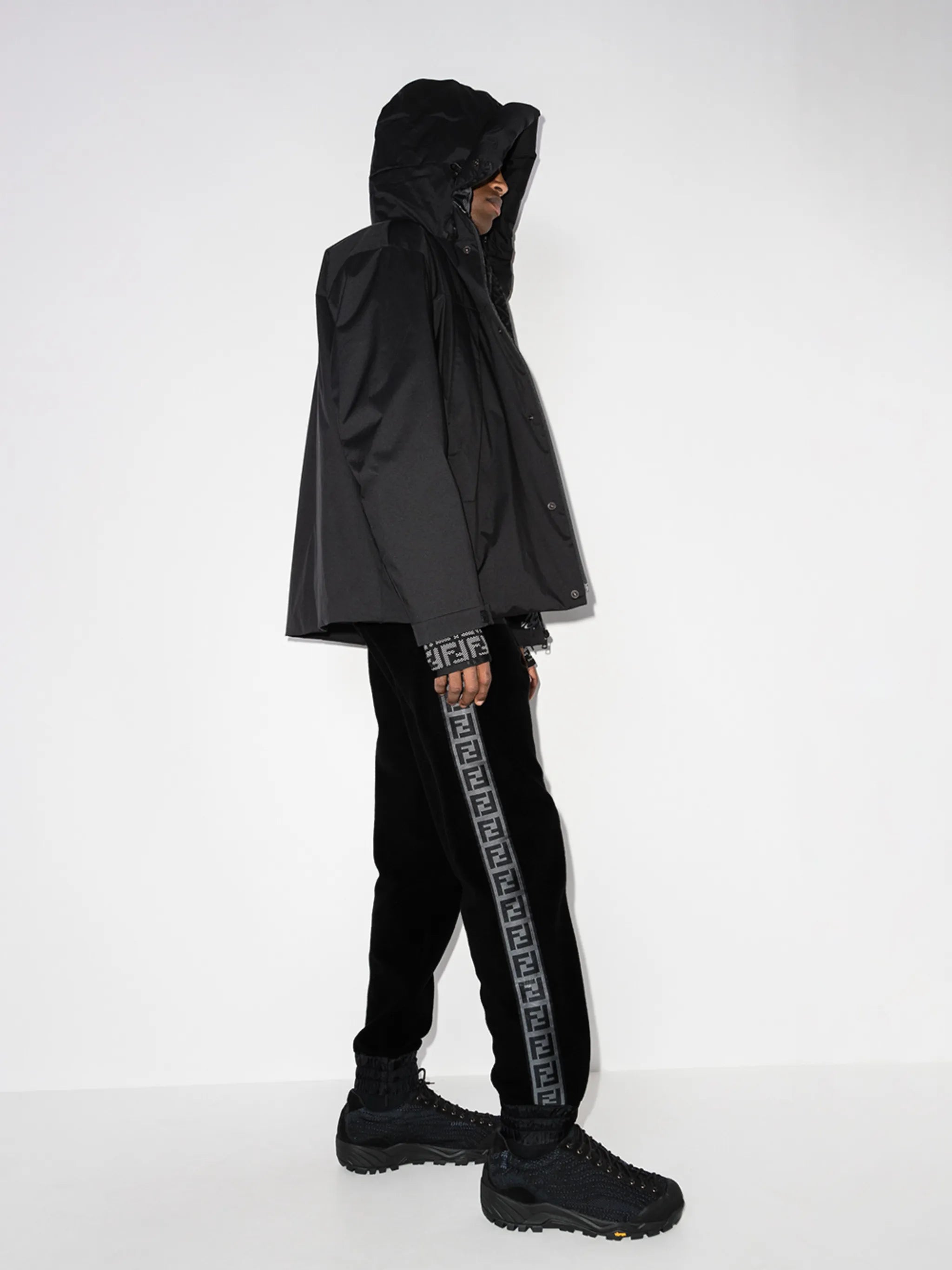 logo-tape ski track pants
