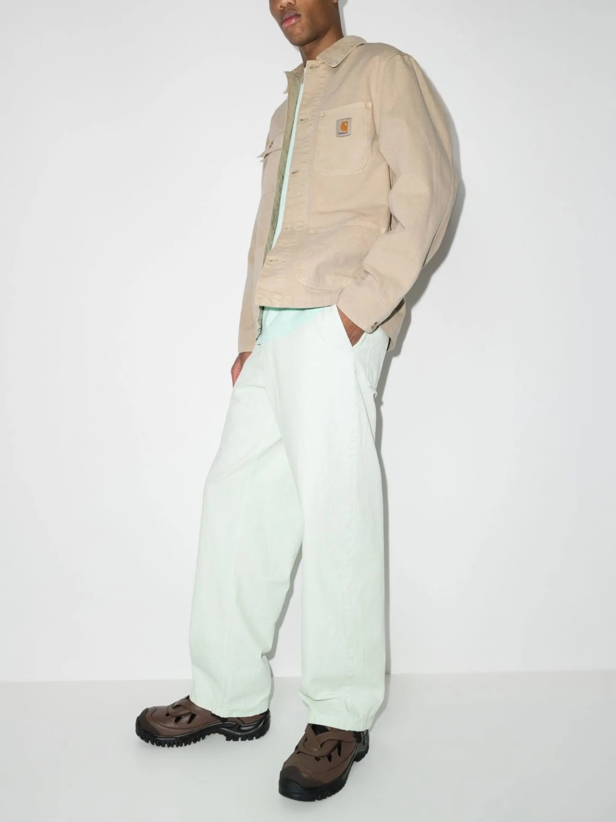 logo-patch shirt jacket