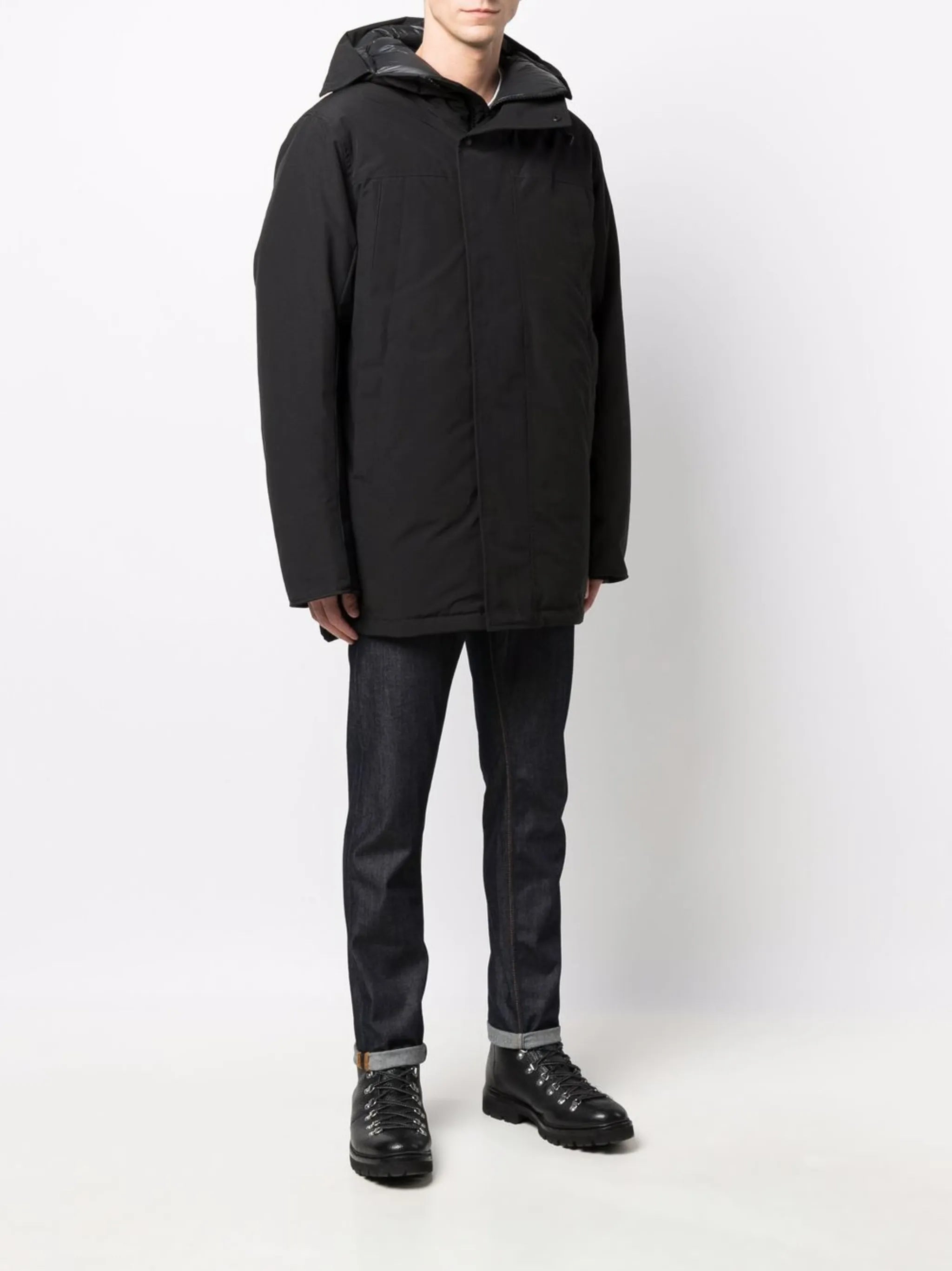 Sanford technical fabric down-filled coat