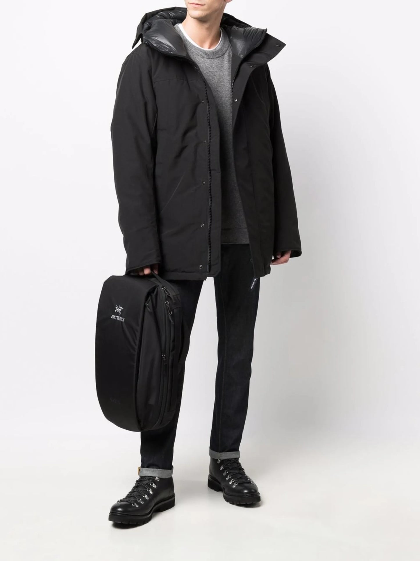 Sanford technical fabric down-filled coat