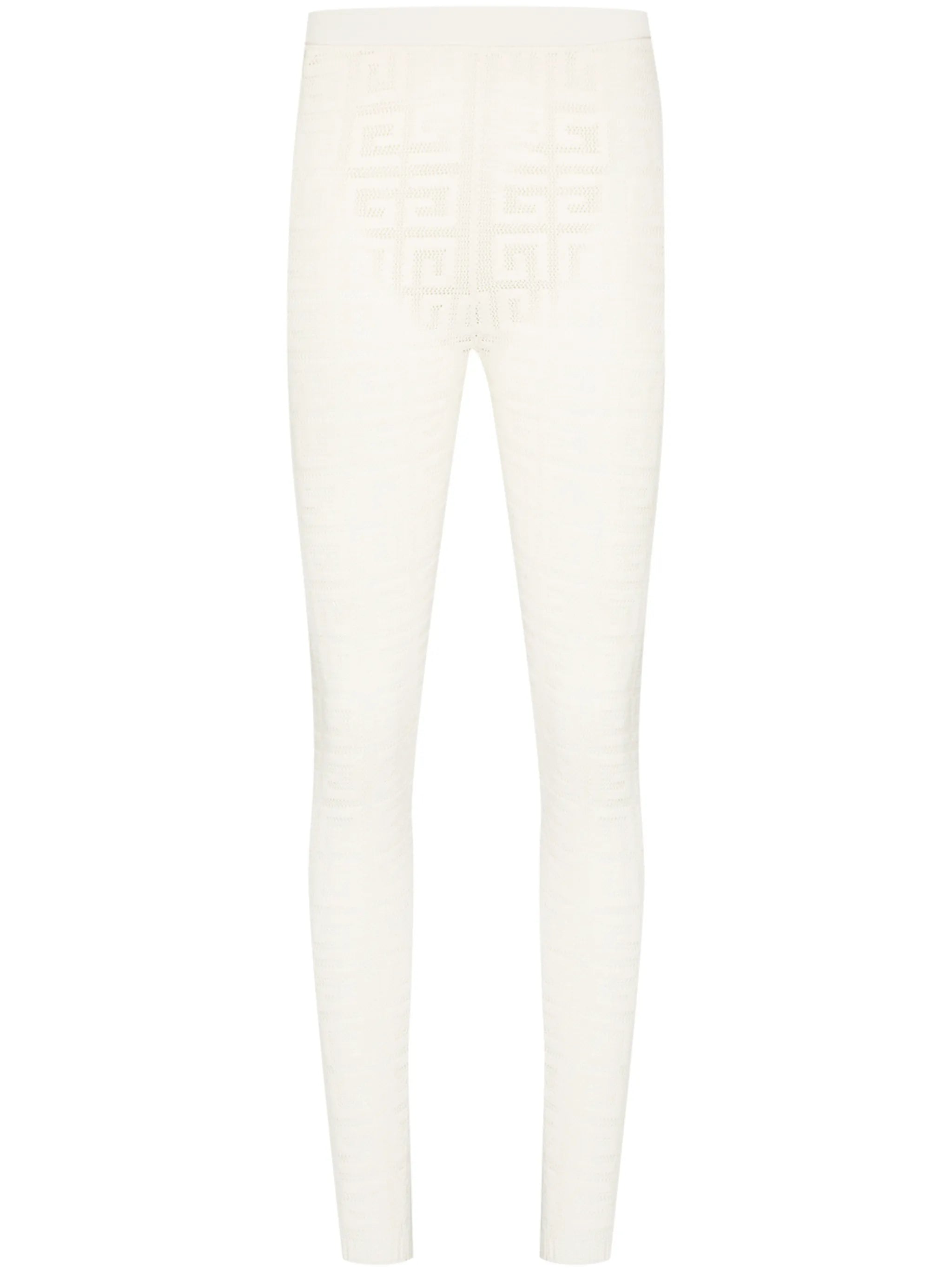 monogram-pattern high-waisted leggings