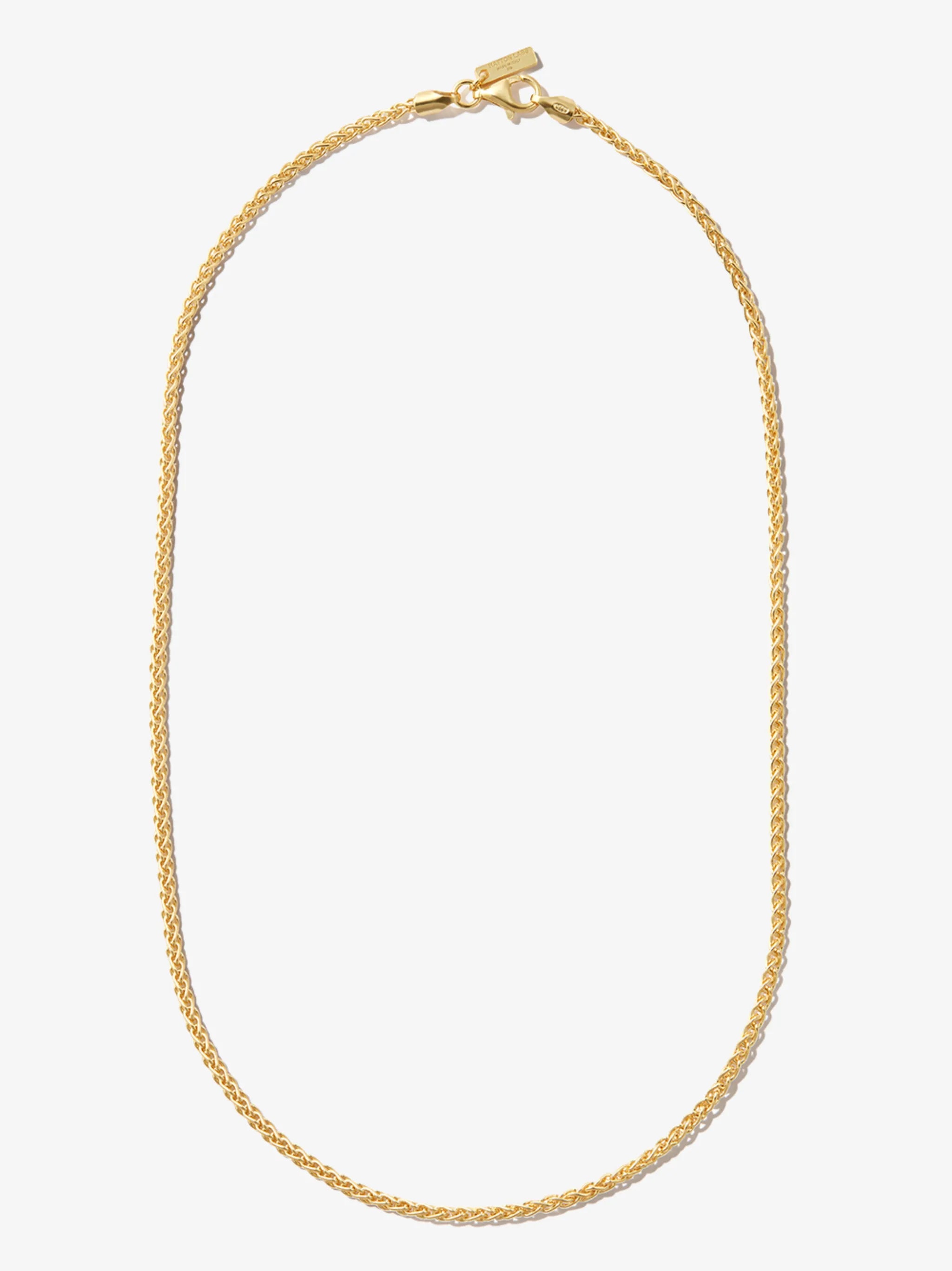 gold-plated rope-chain necklace