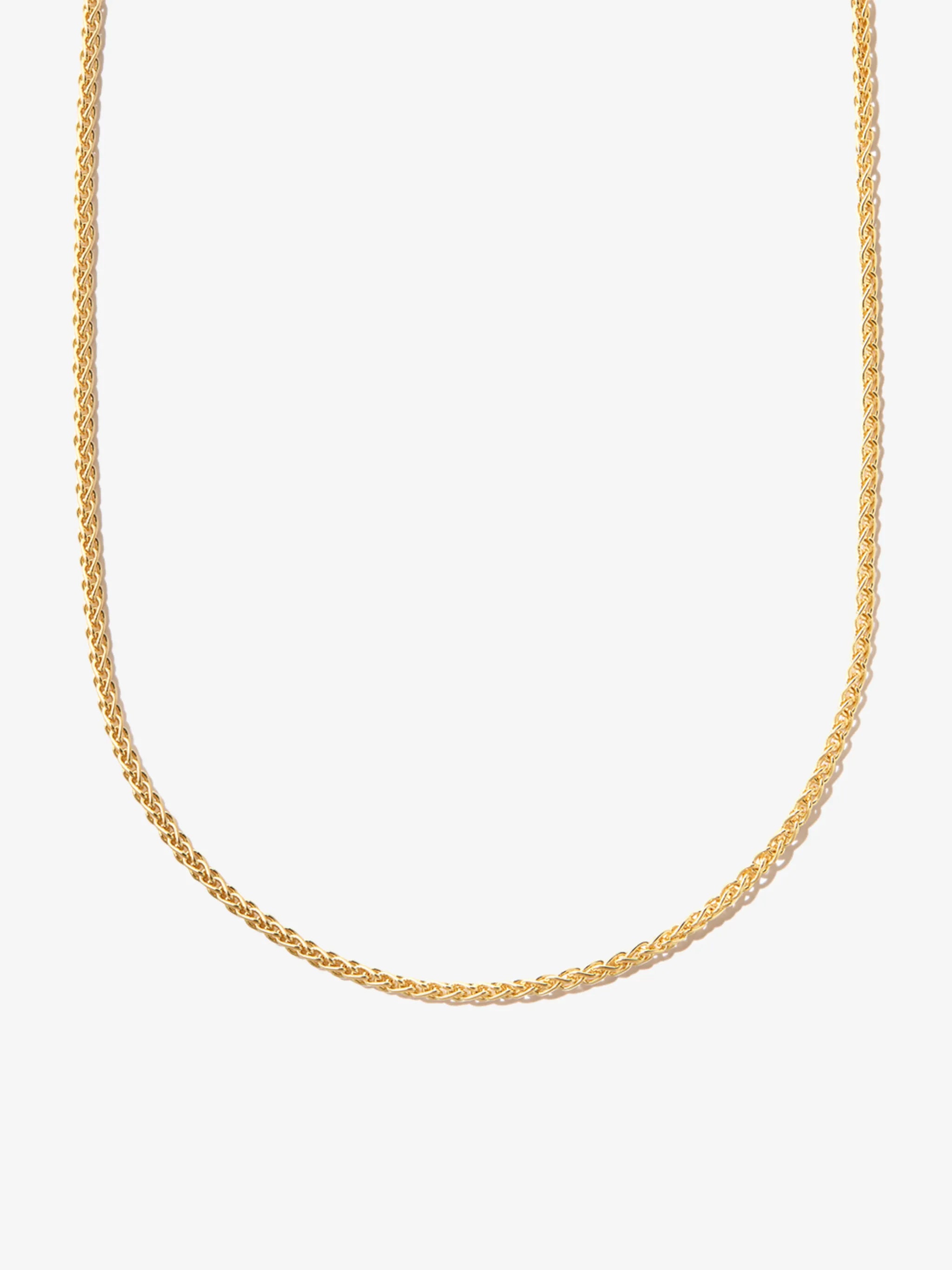gold-plated rope-chain necklace