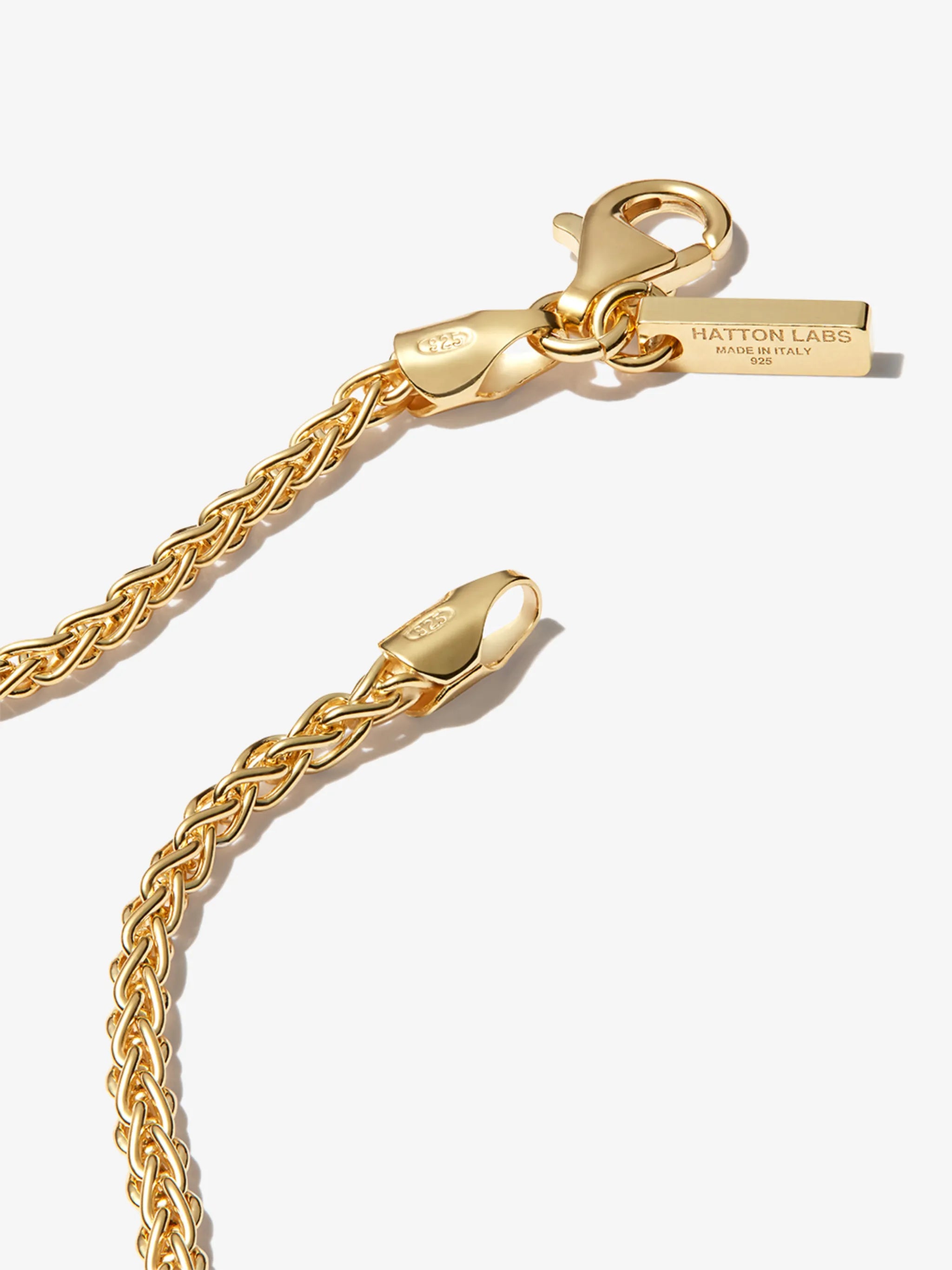 gold-plated rope-chain necklace