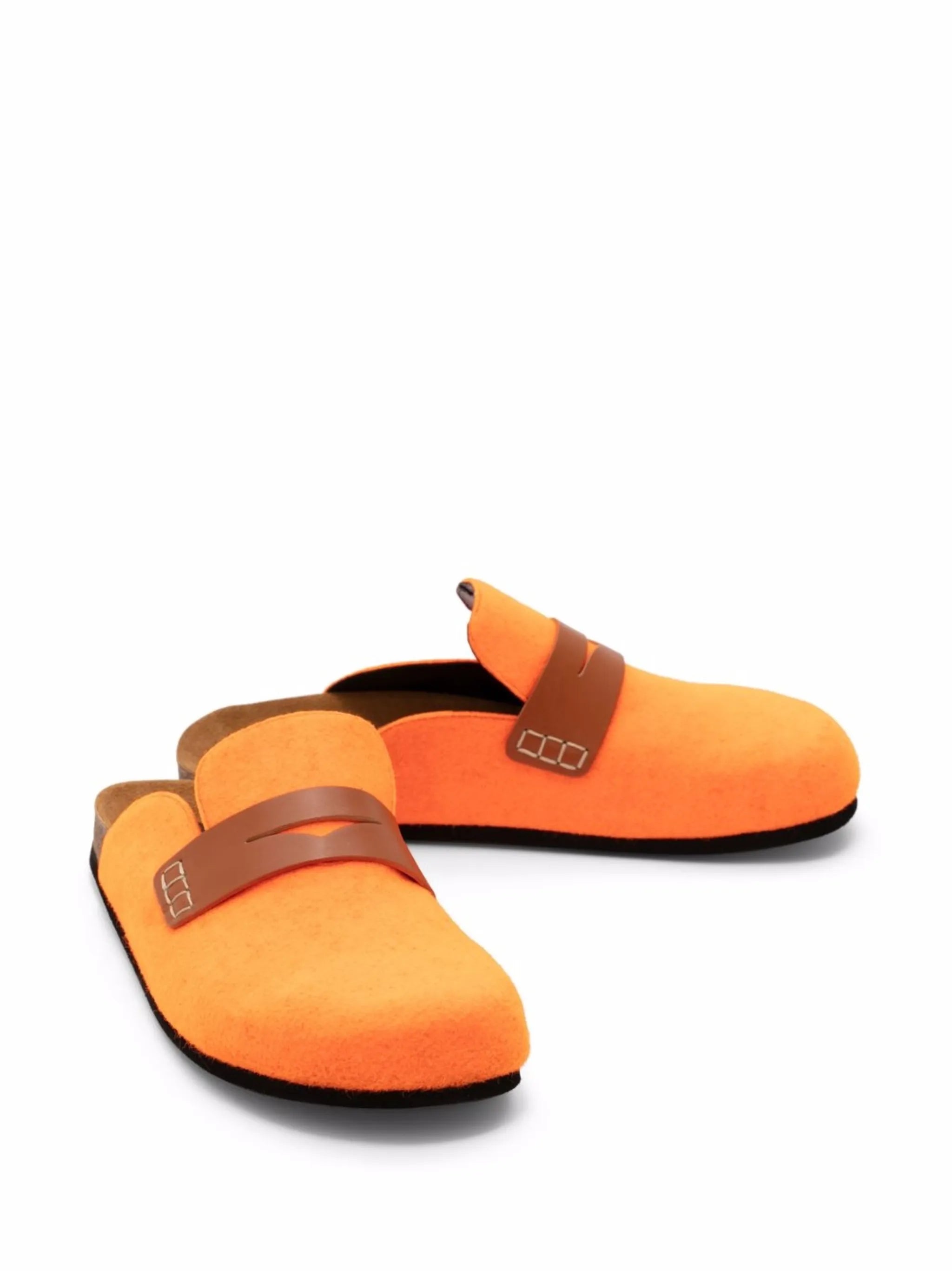 felt flat loafers