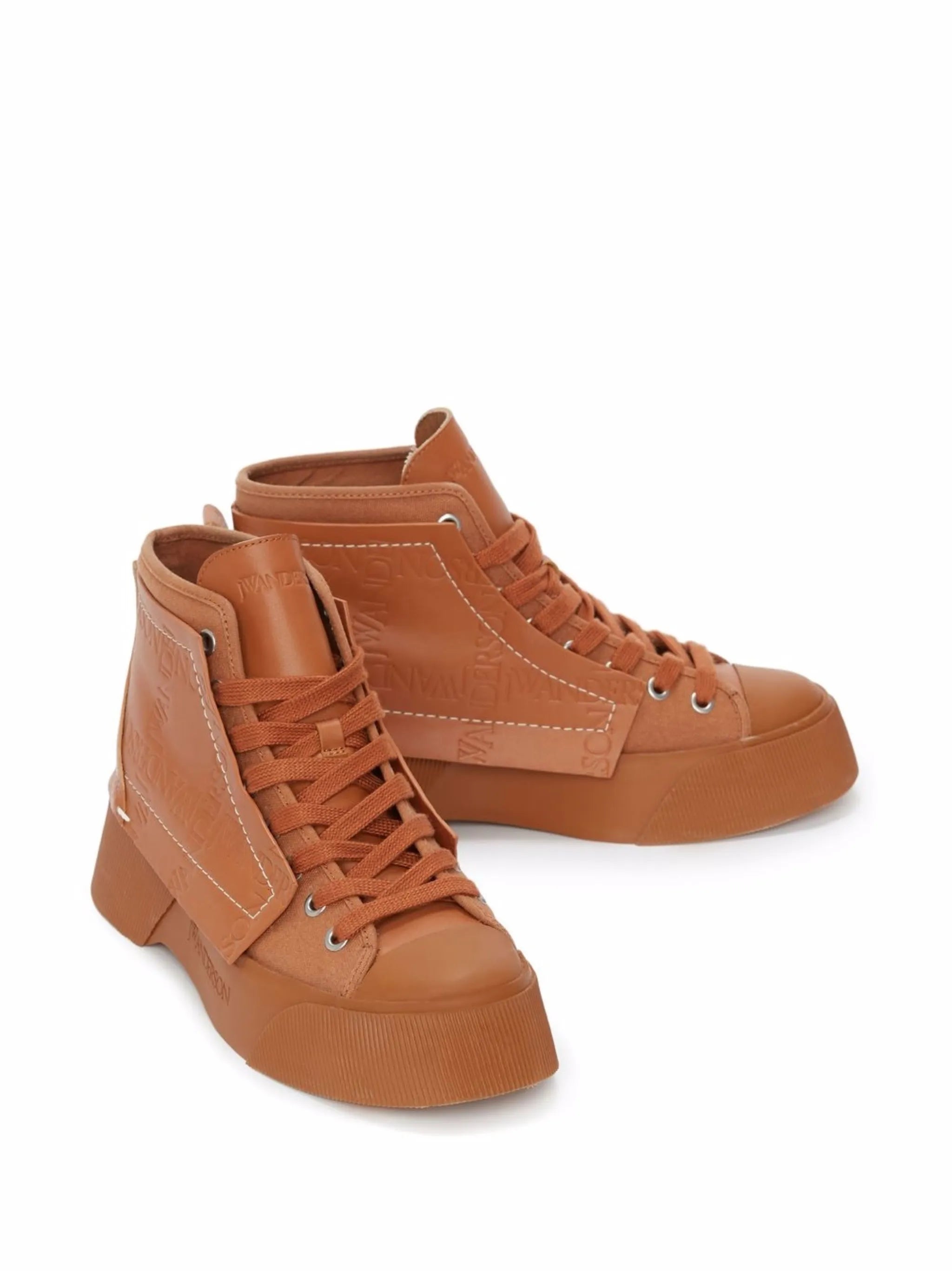 embossed high-top sneakers