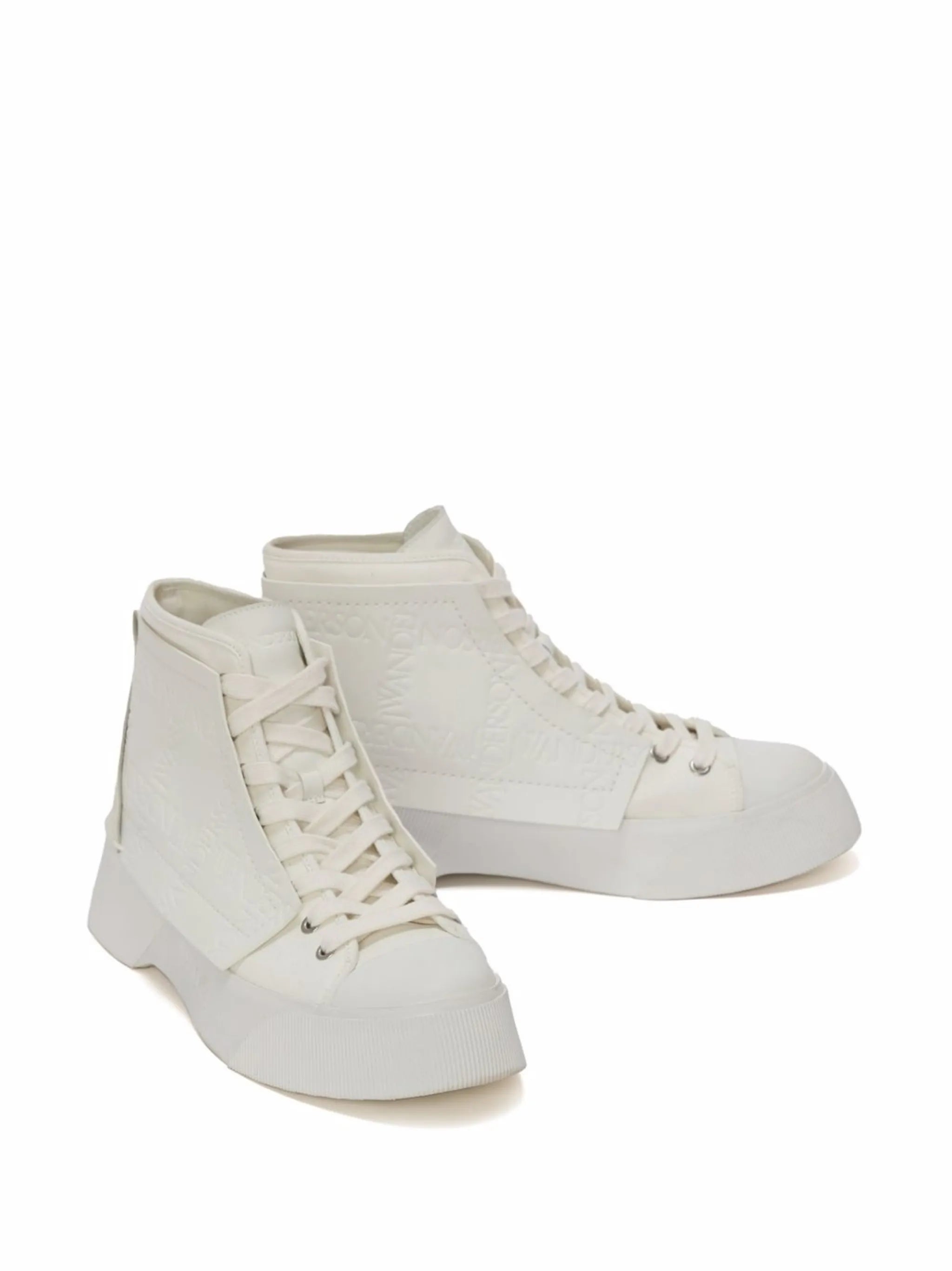 embossed high-top sneakers
