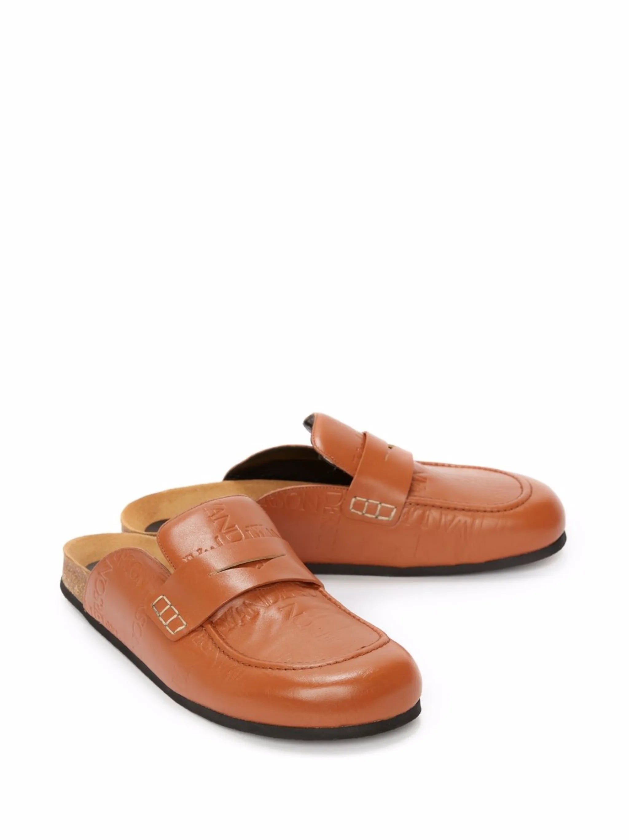 logo-debossed loafer mules