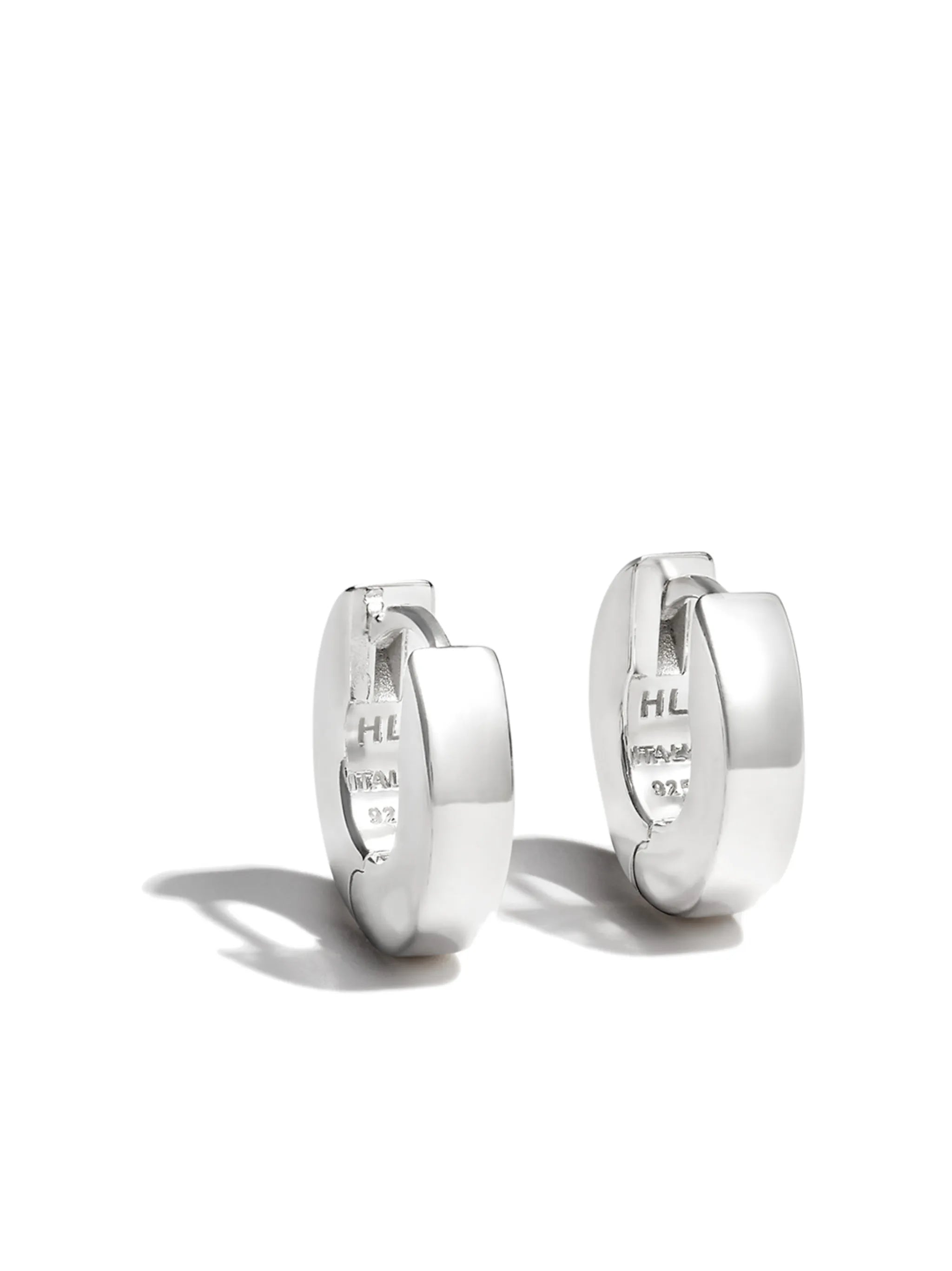 Edge huggie earrings