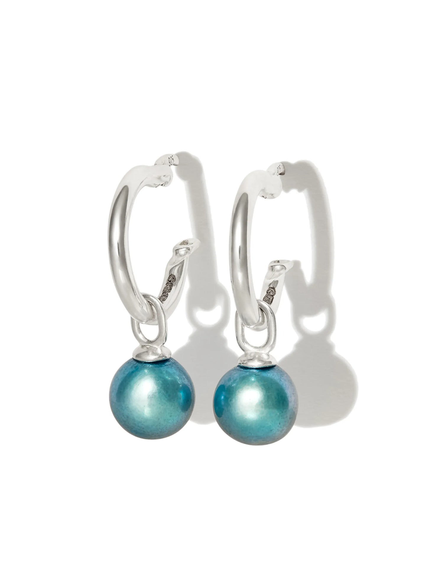 pearl drop hoop earrings
