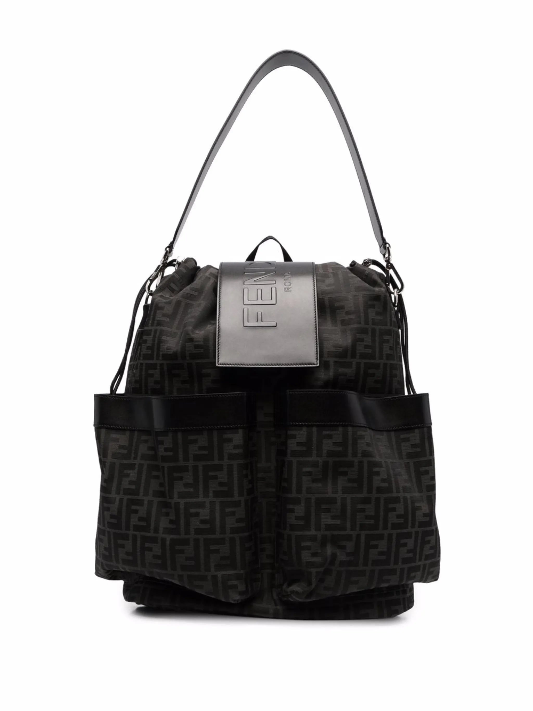 monogram pattern backpack