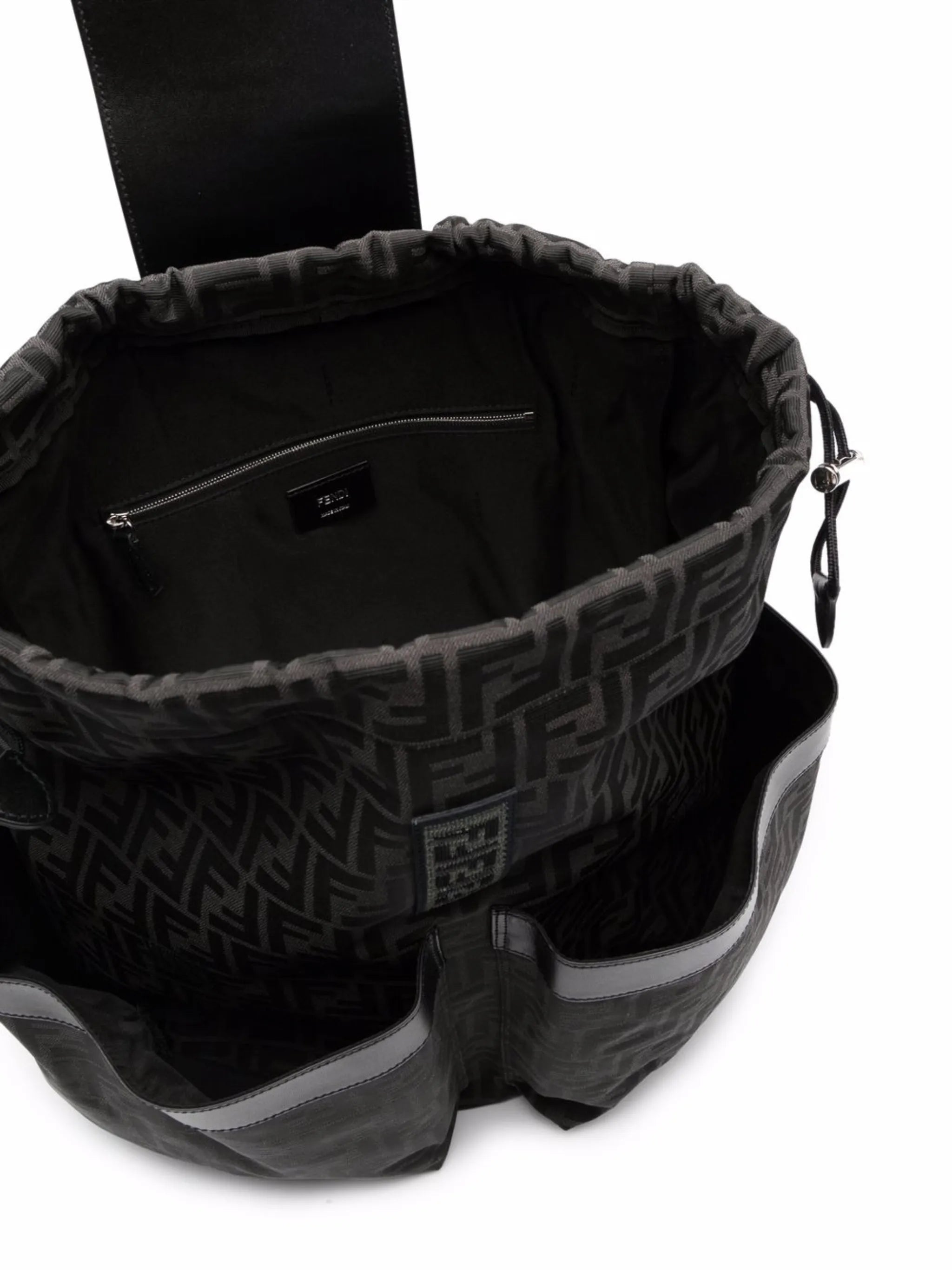monogram pattern backpack