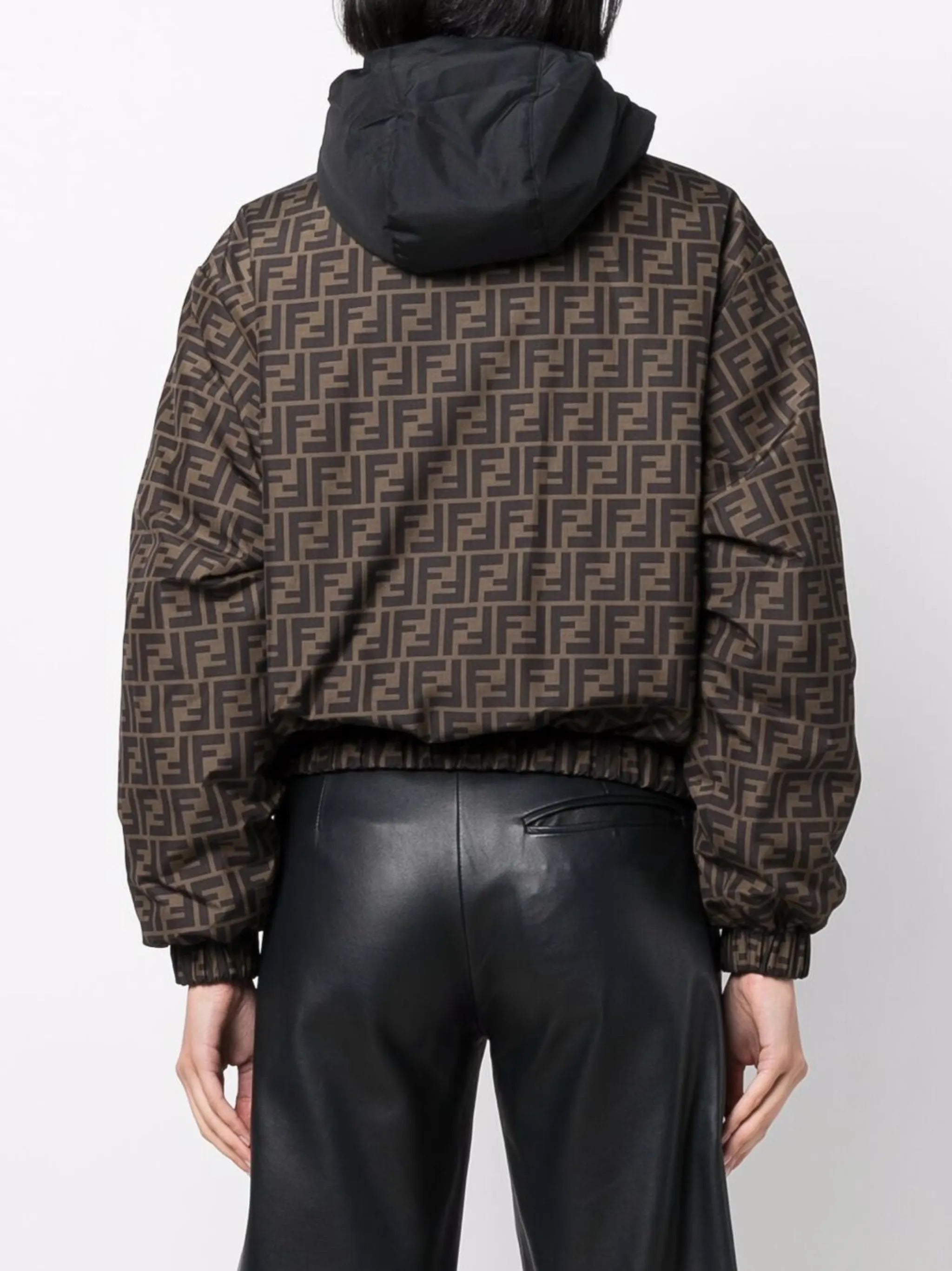 FF-logo print reversible jacket