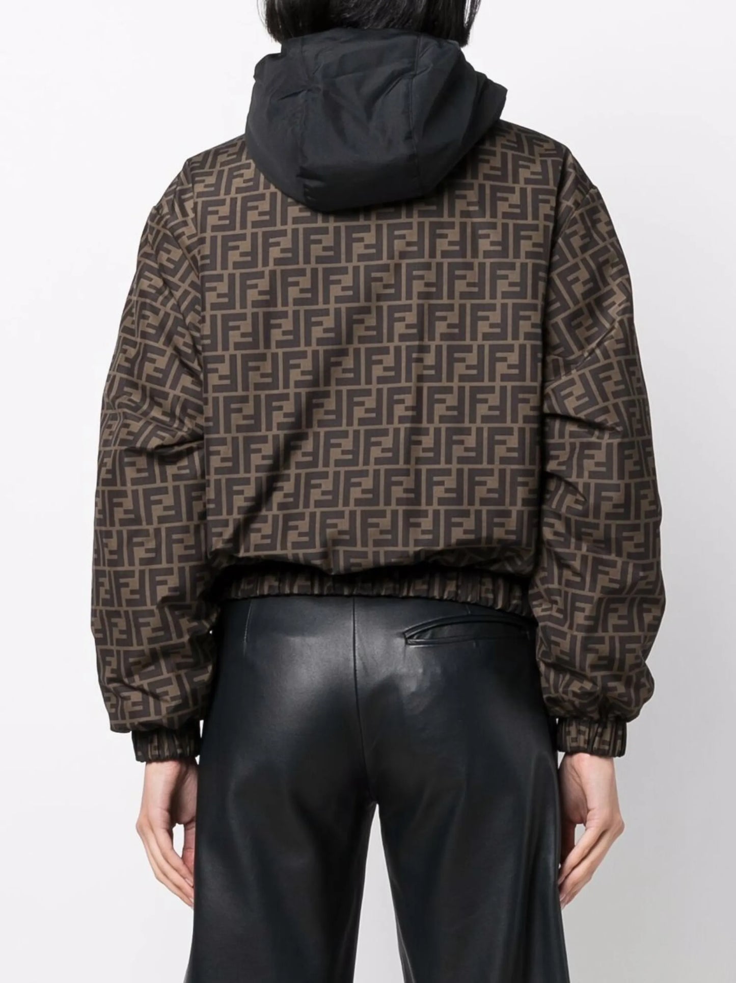 FF-logo print reversible jacket
