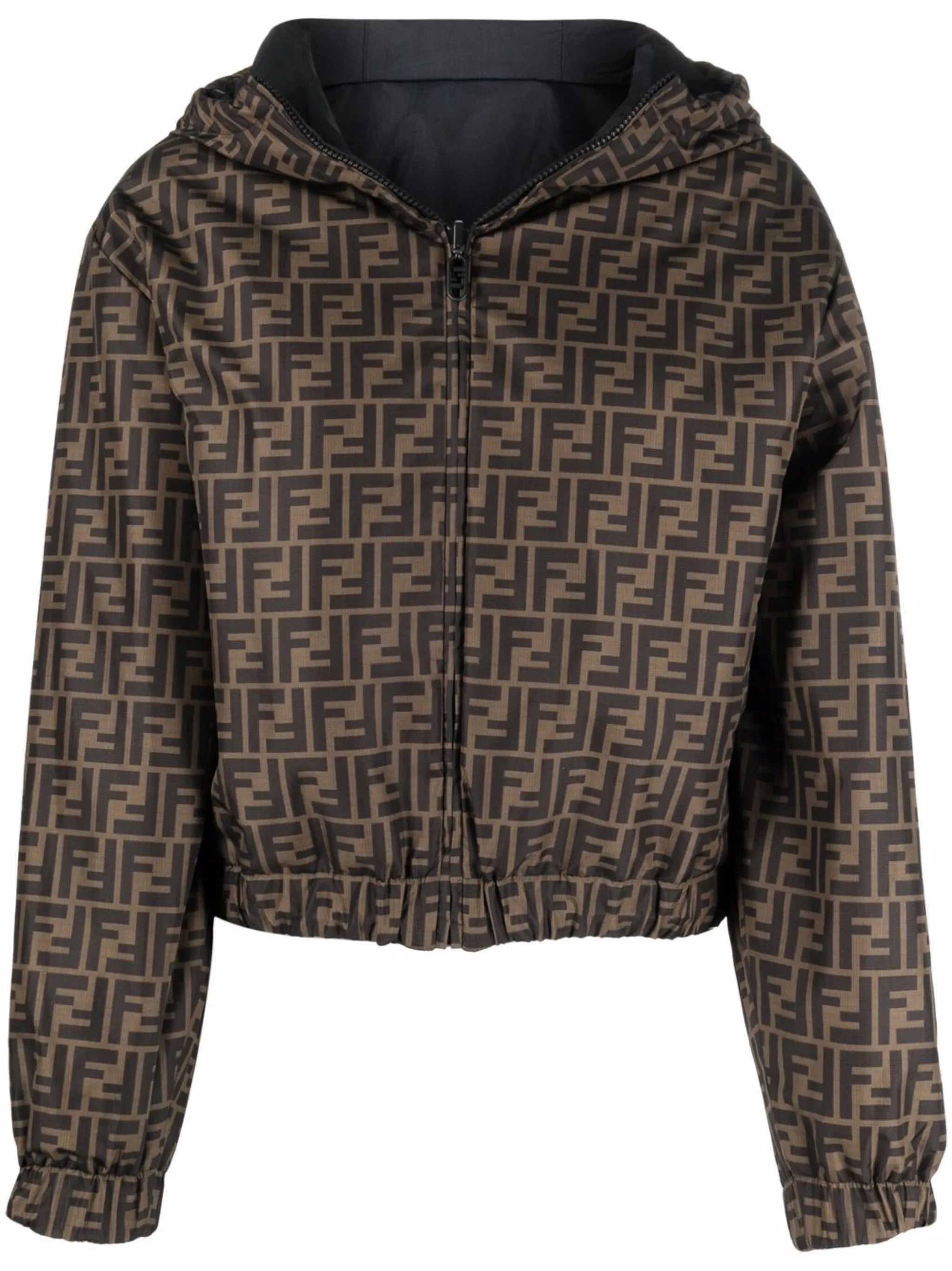FF-logo print reversible jacket