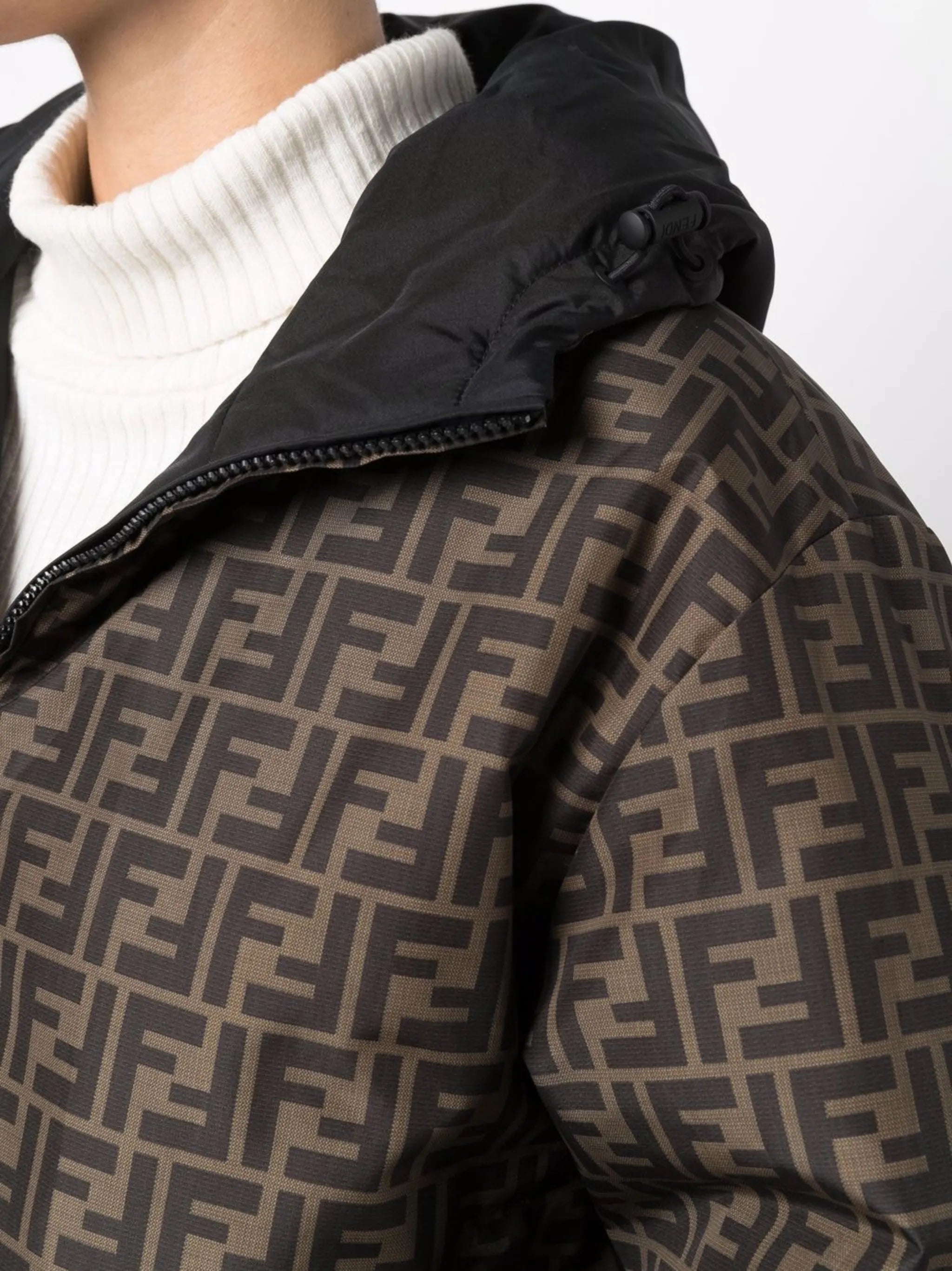 FF-logo print reversible jacket