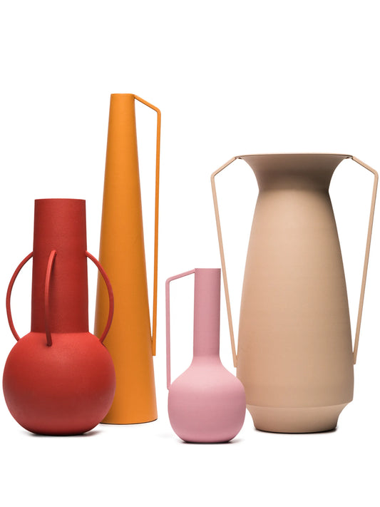 Roman powder-coated vases (set of 4)