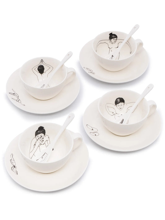 Undressed ceramic tea set