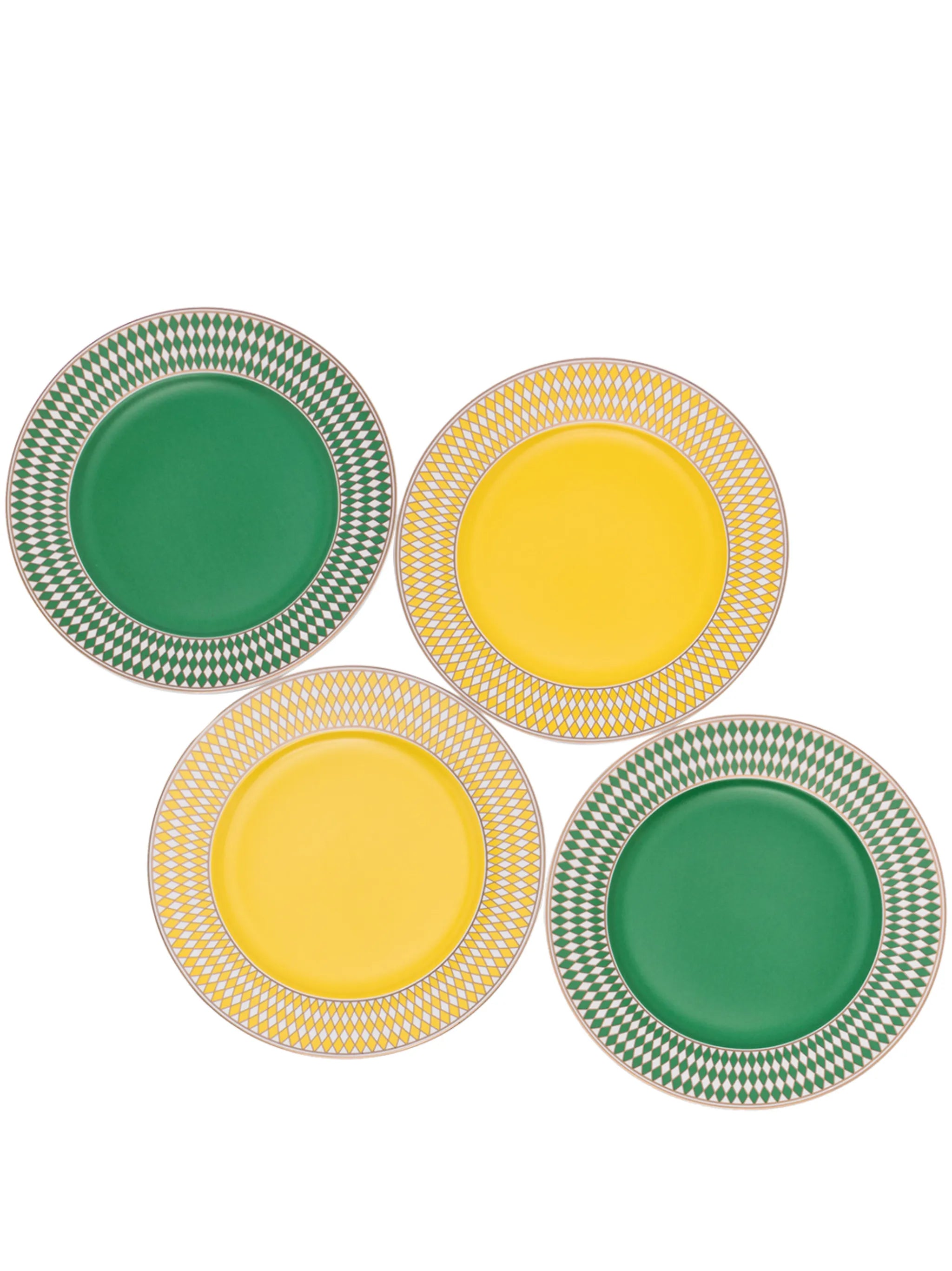 set of 4 Chess print side plates (20cm)